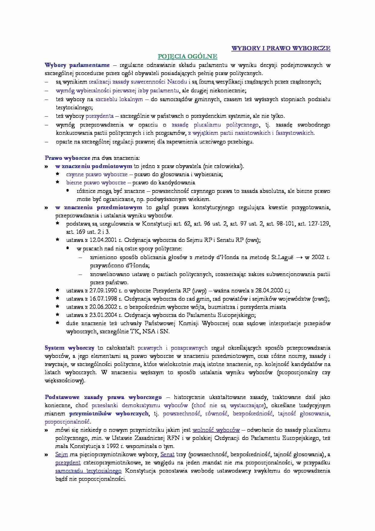 Wybory i prawo wyborcze. - strona 1