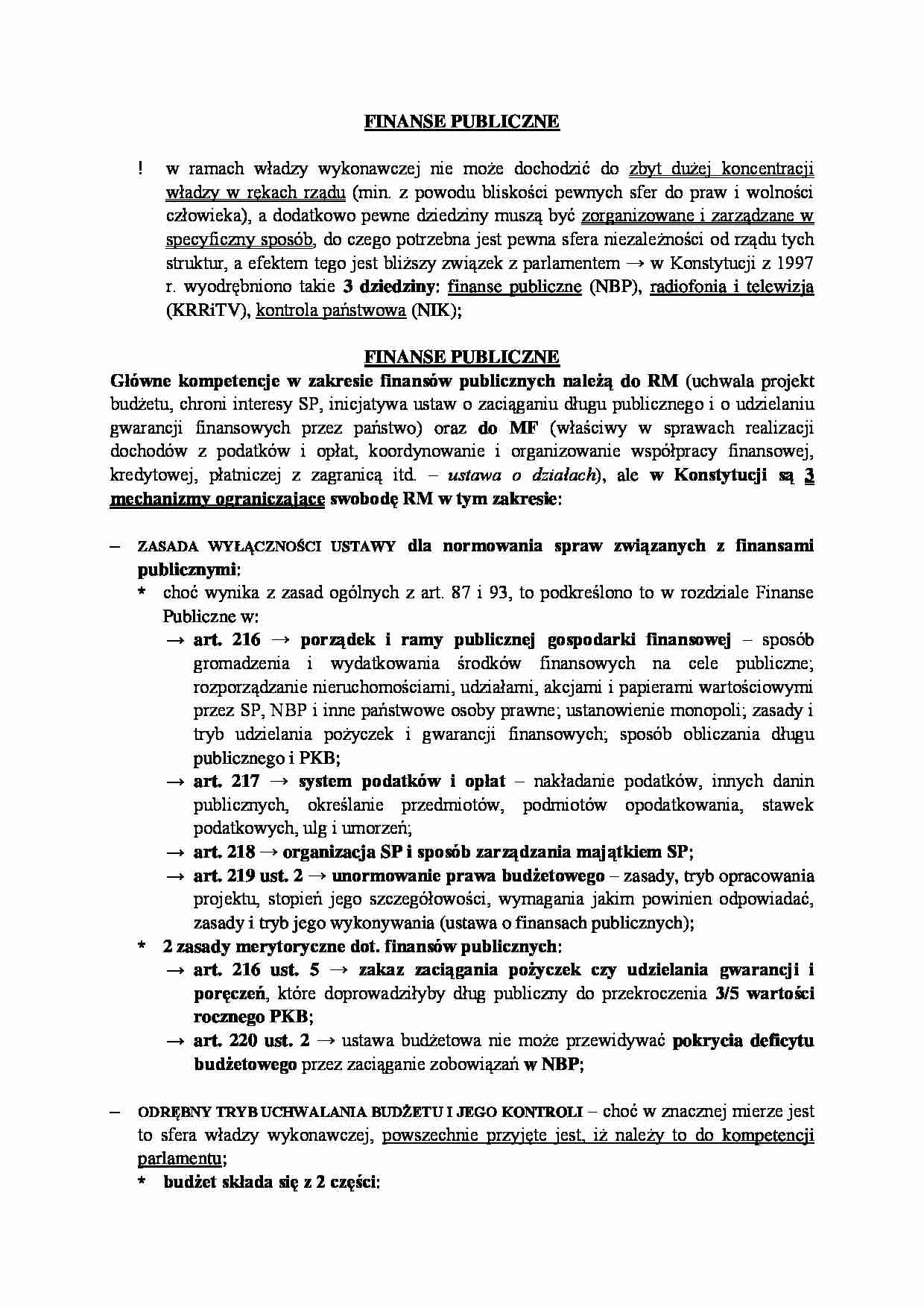 Finanse publiczne. - strona 1