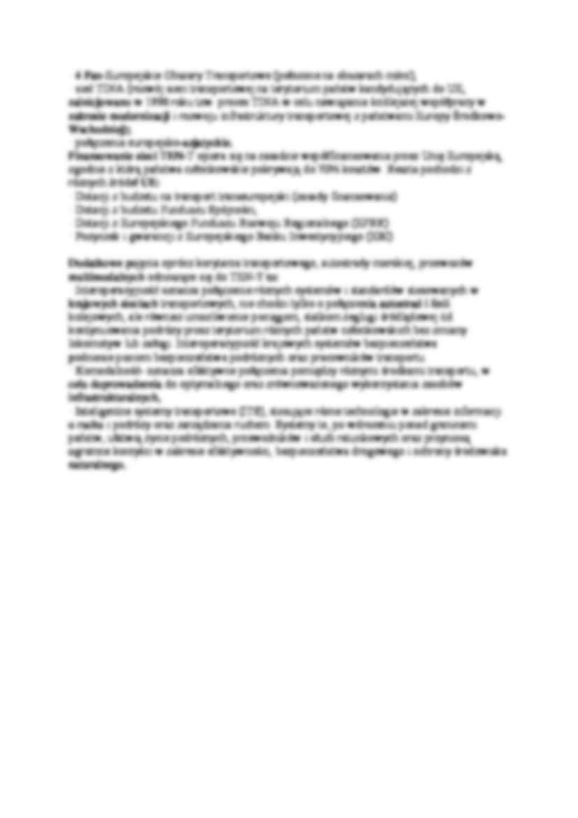 Geneza powstania oraz kluczowe pojęcia odnoszące się do Trans-Europejskich Sieci Transportowych - strona 2