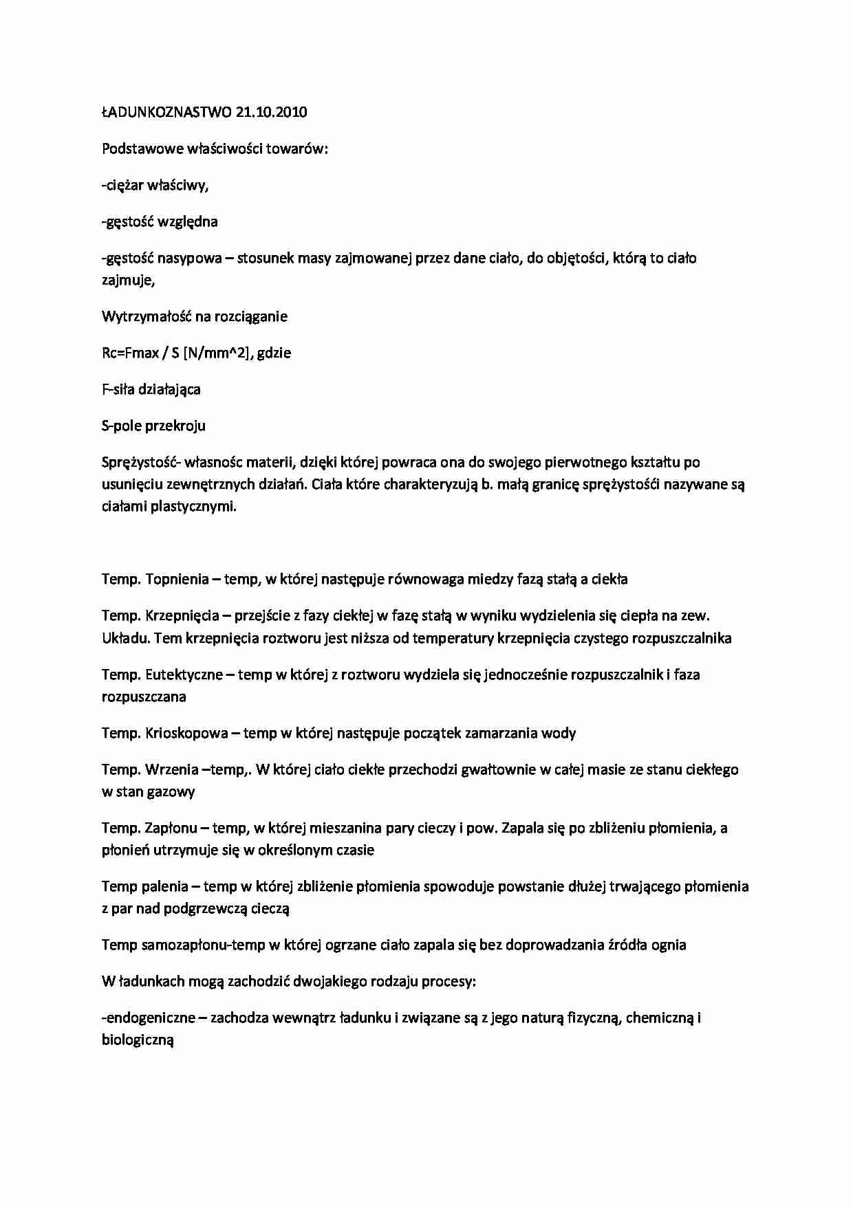 Podstawowe właściwości towarów - strona 1