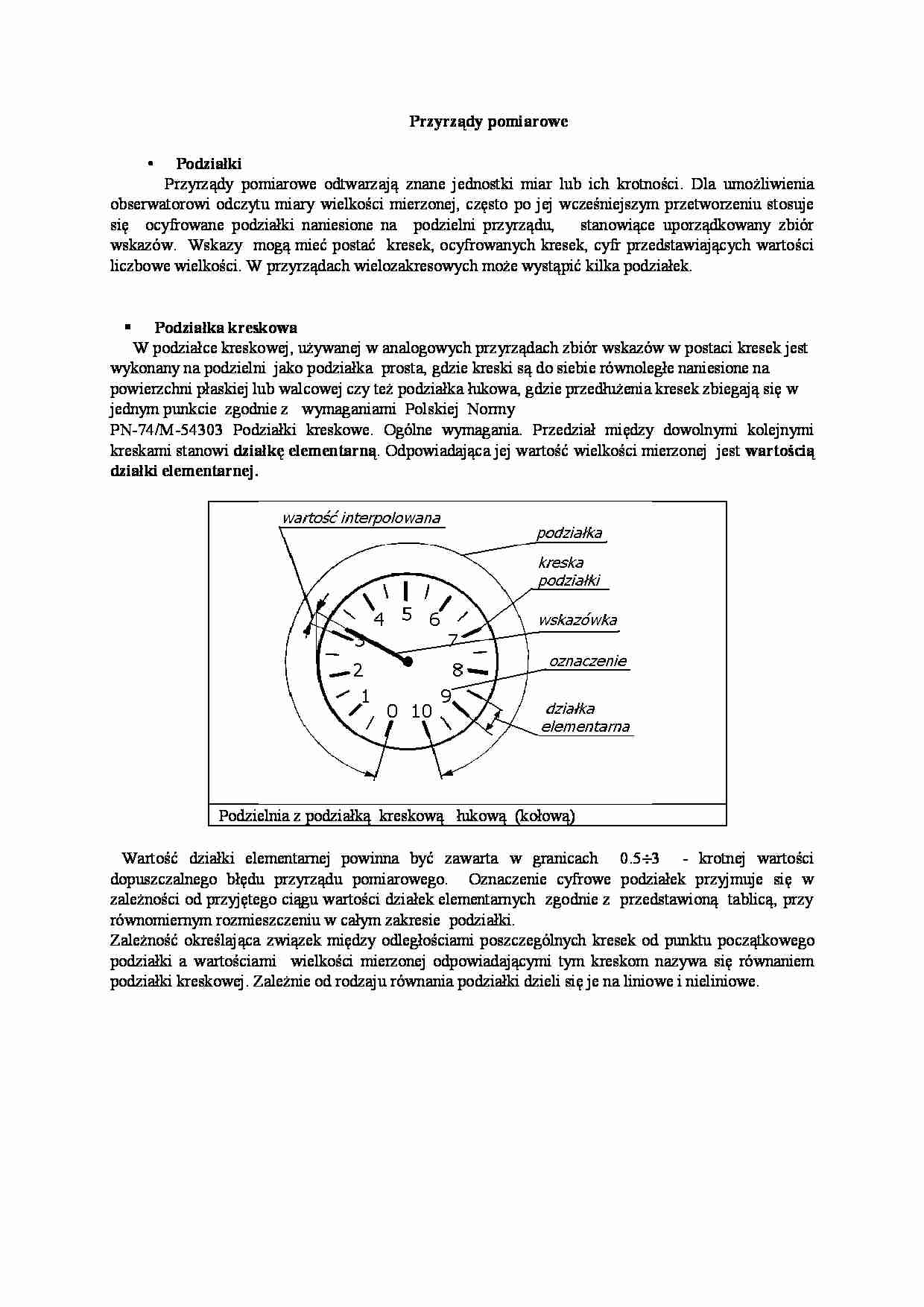Przyrządy pomiarowe - podziałki - strona 1