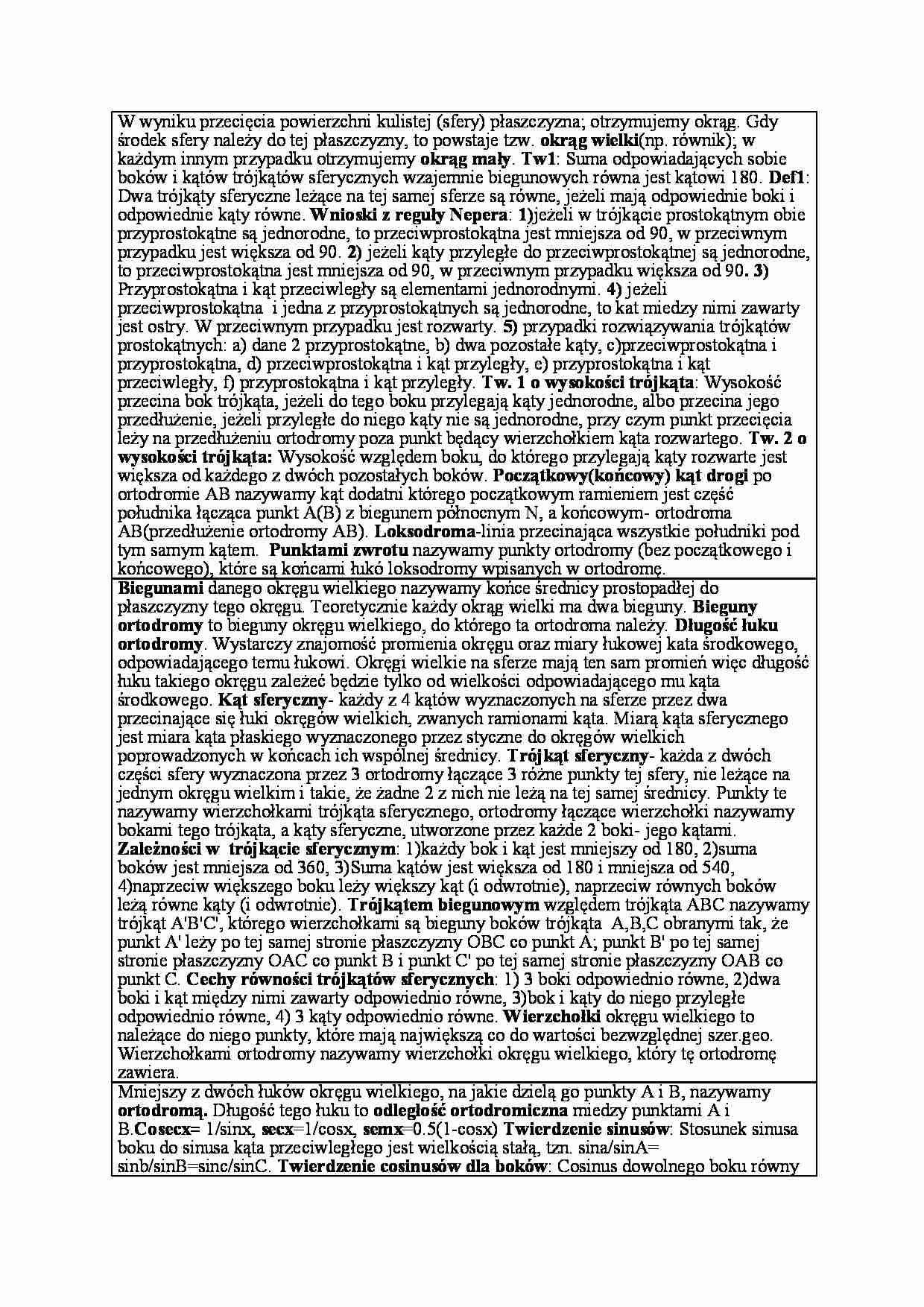 Opracowane pojęcia z nawigacji - strona 1