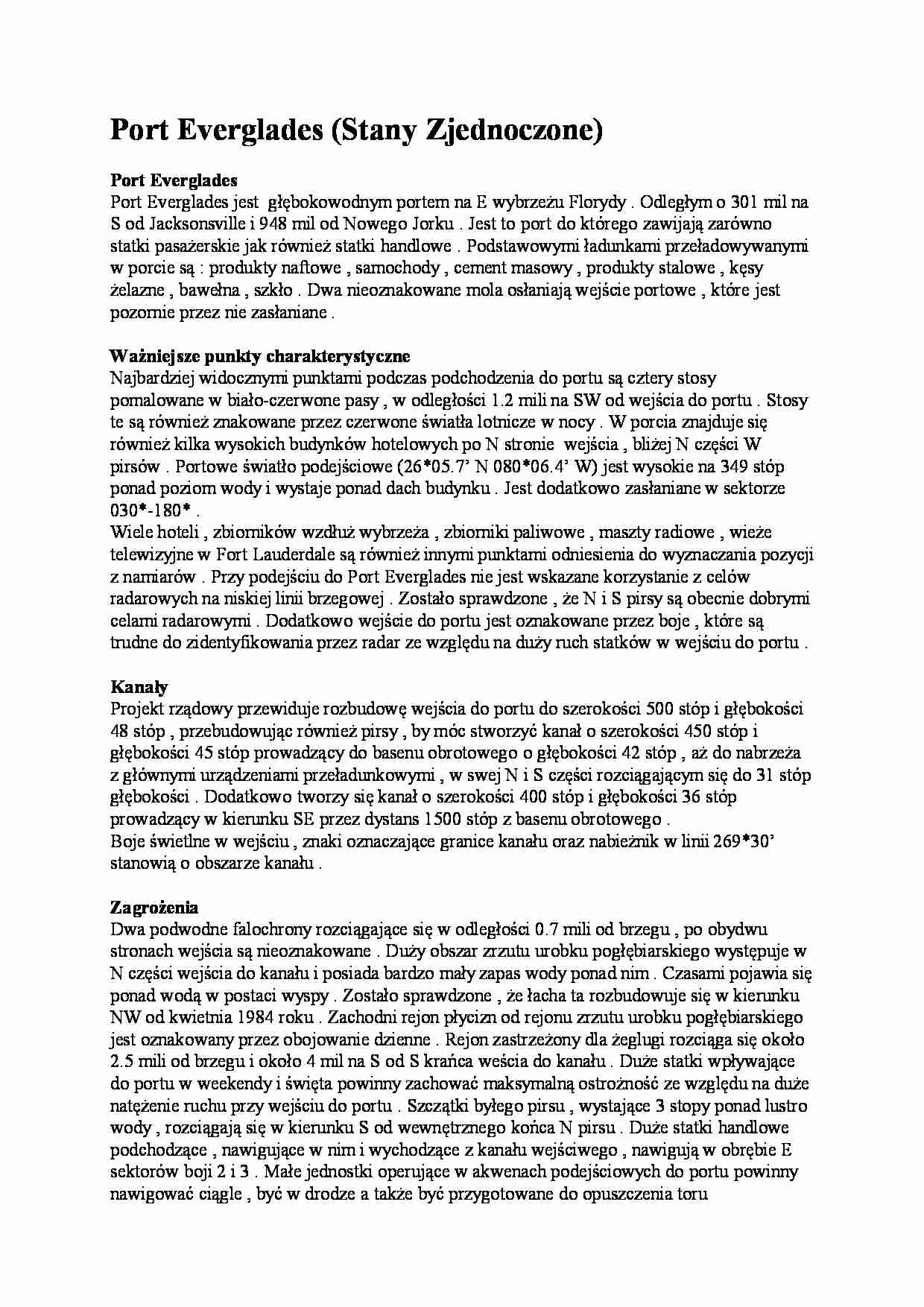 Port Everglades (Stany Zjednoczone) - strona 1