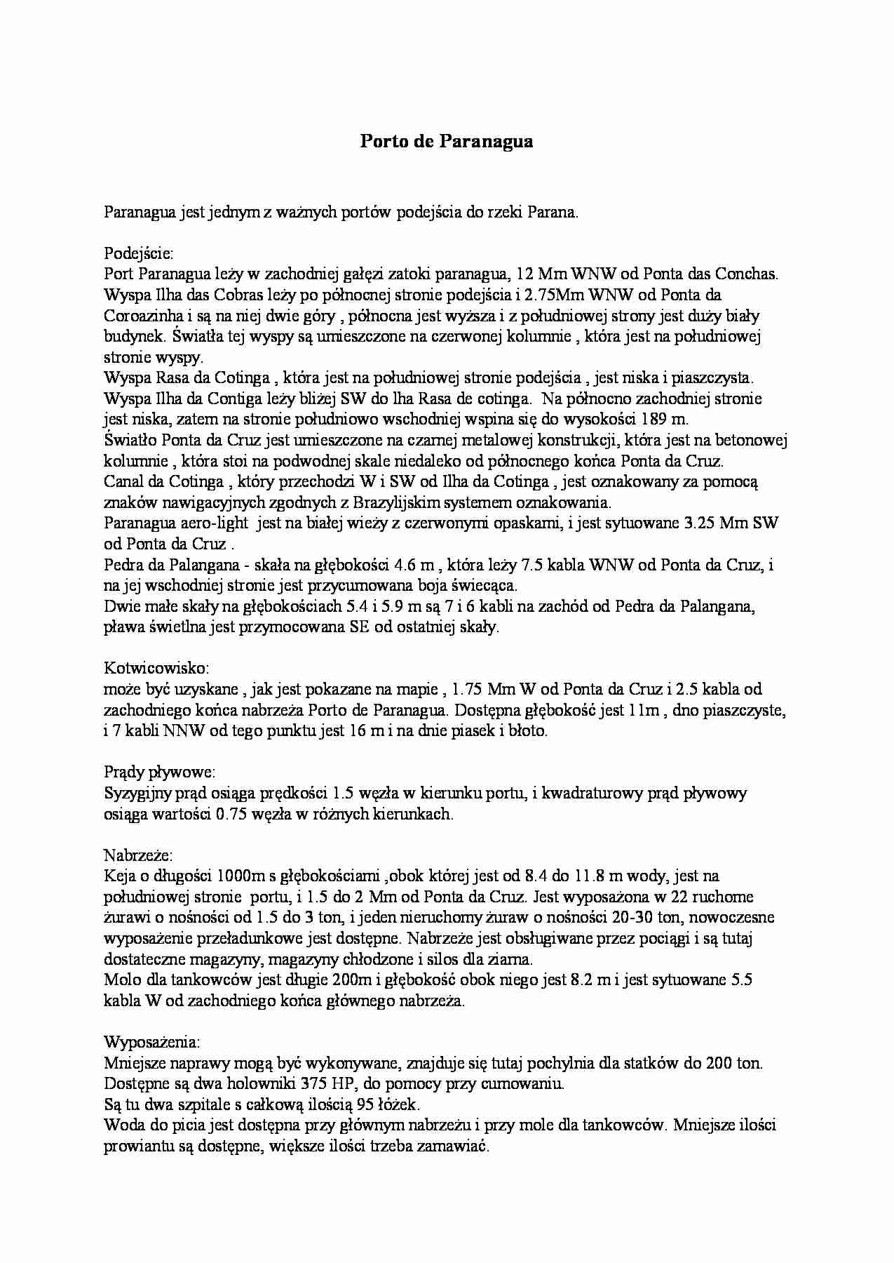 Porto de Paranagua - strona 1