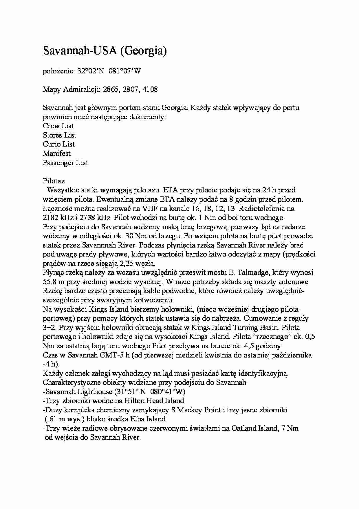 Savannah - USA (Georgia) - strona 1