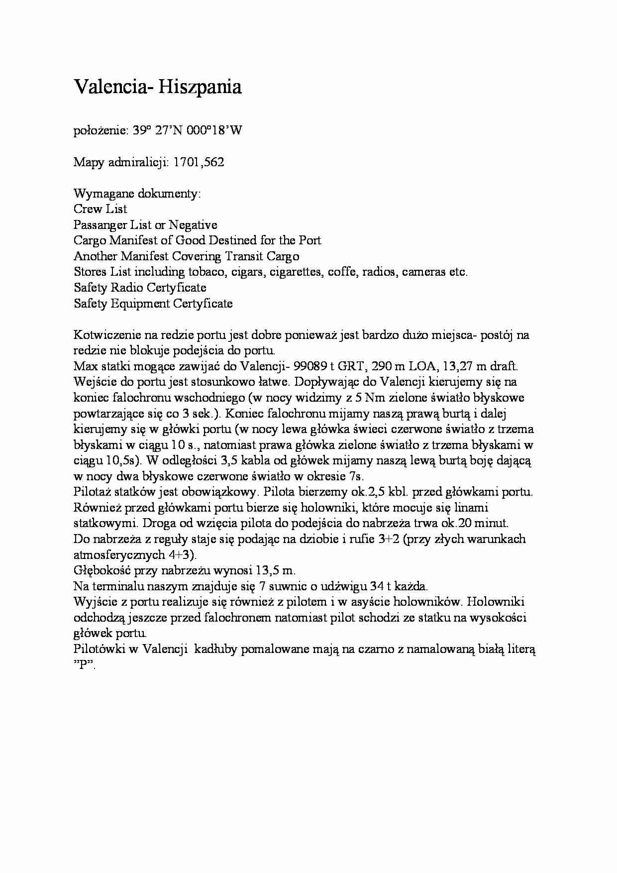 Valencia - Hiszpania - strona 1