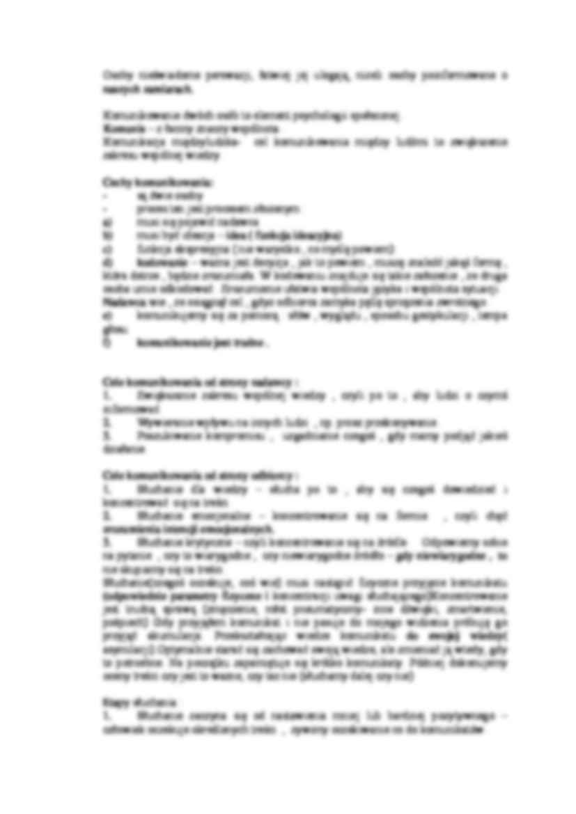 Komunikowanie jako interakcja o cechach czynności - strona 2