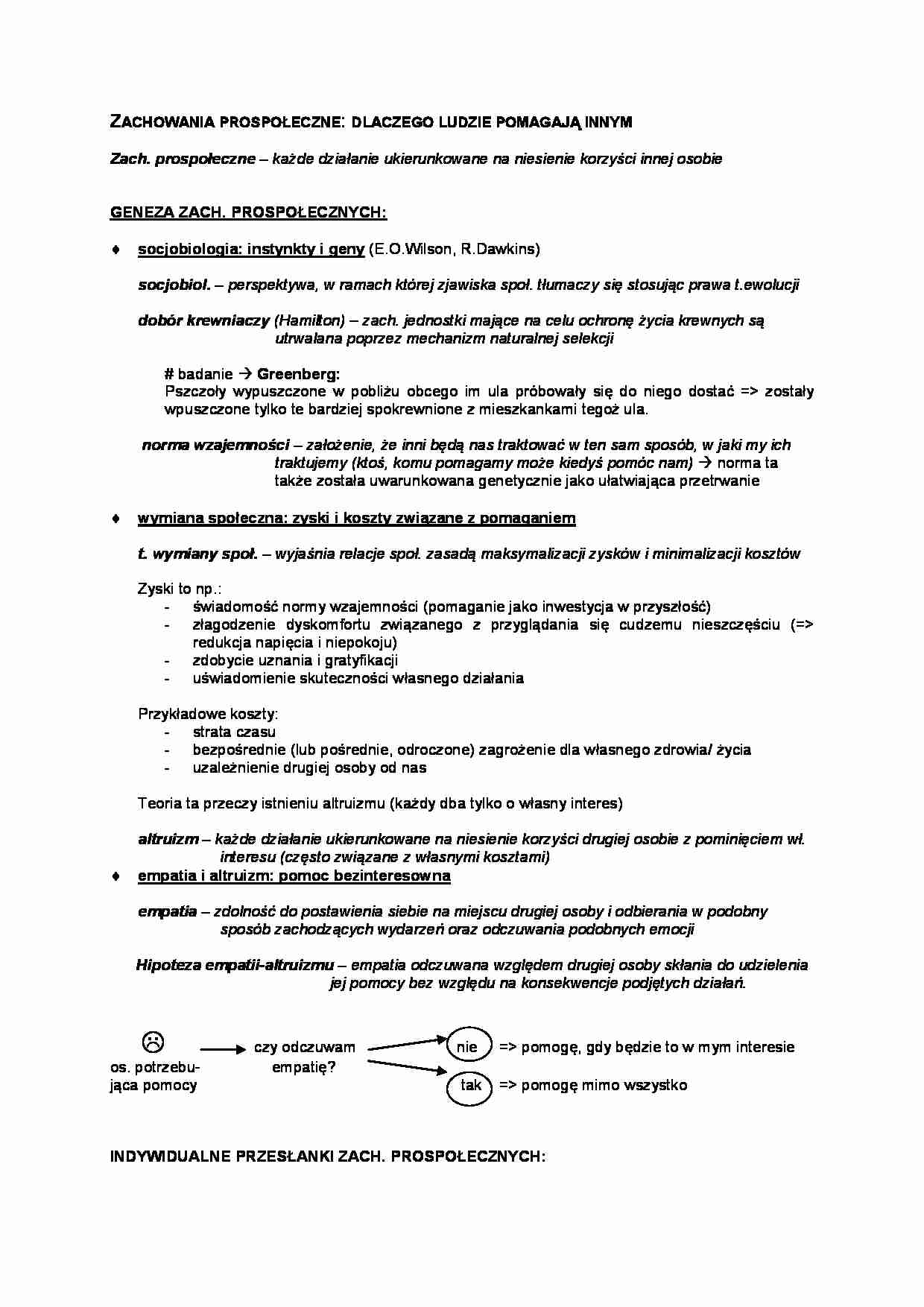 Zachowania prospołeczne - strona 1