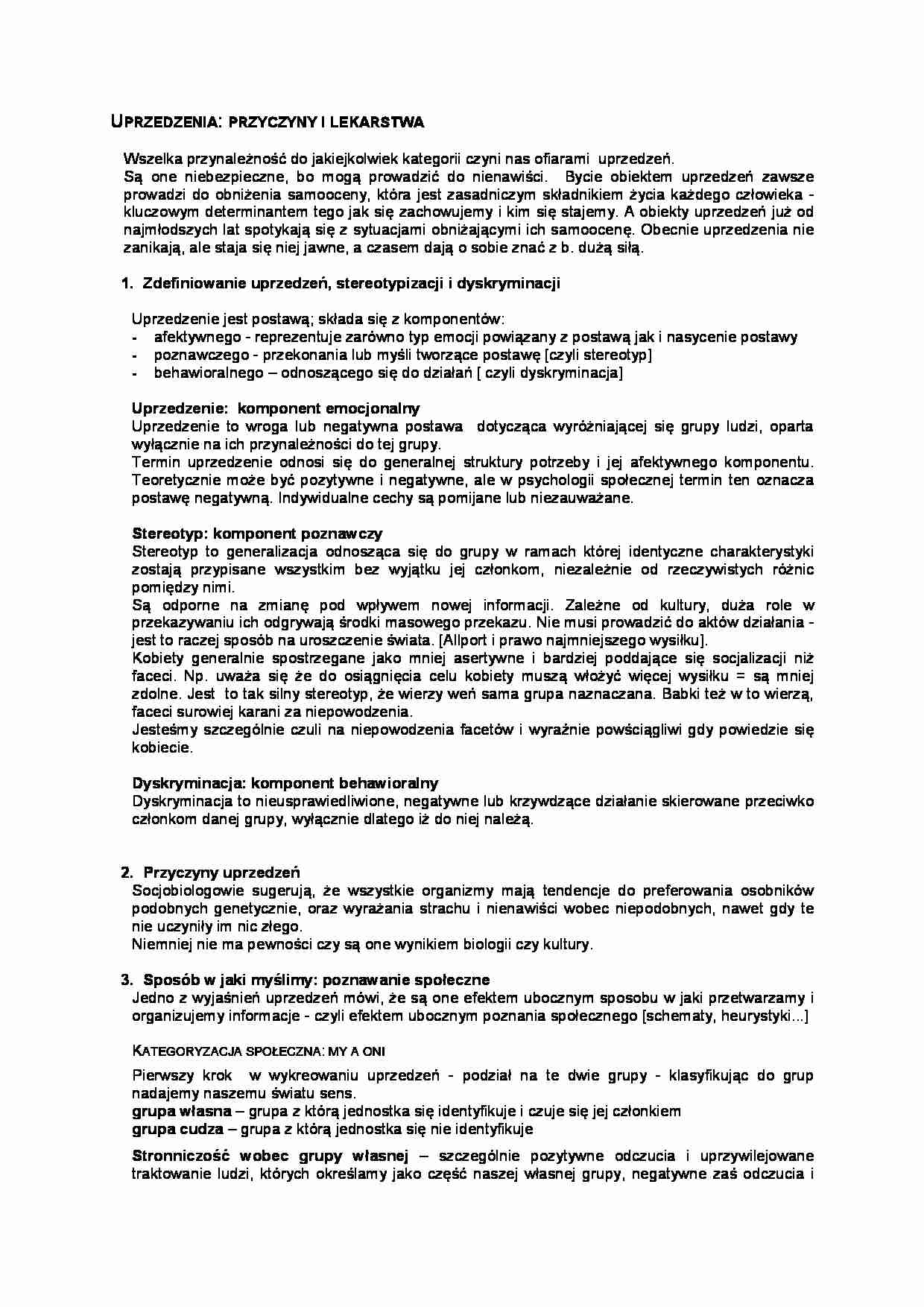 Uprzedzenia - strona 1