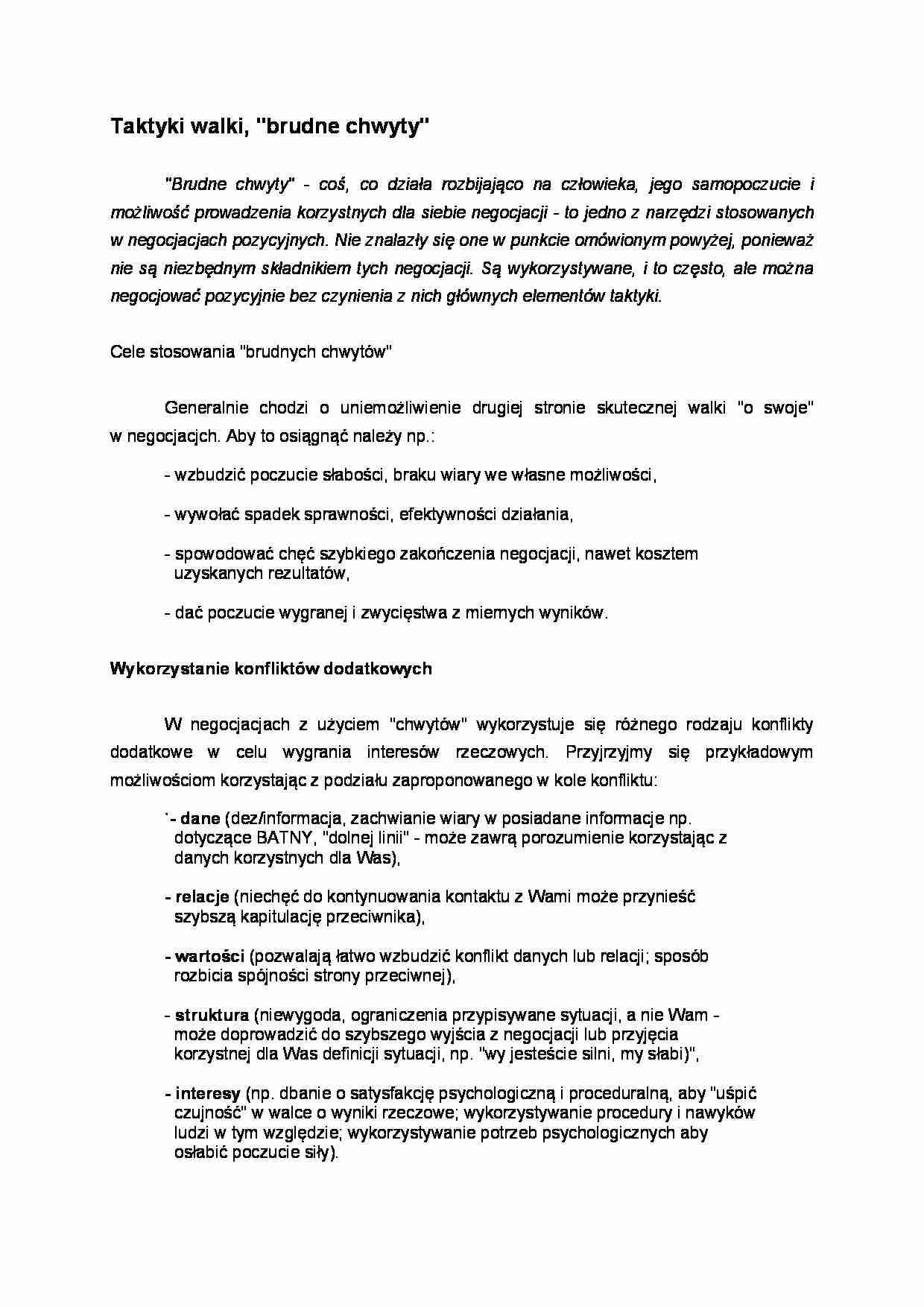 Taktyki walki - strona 1