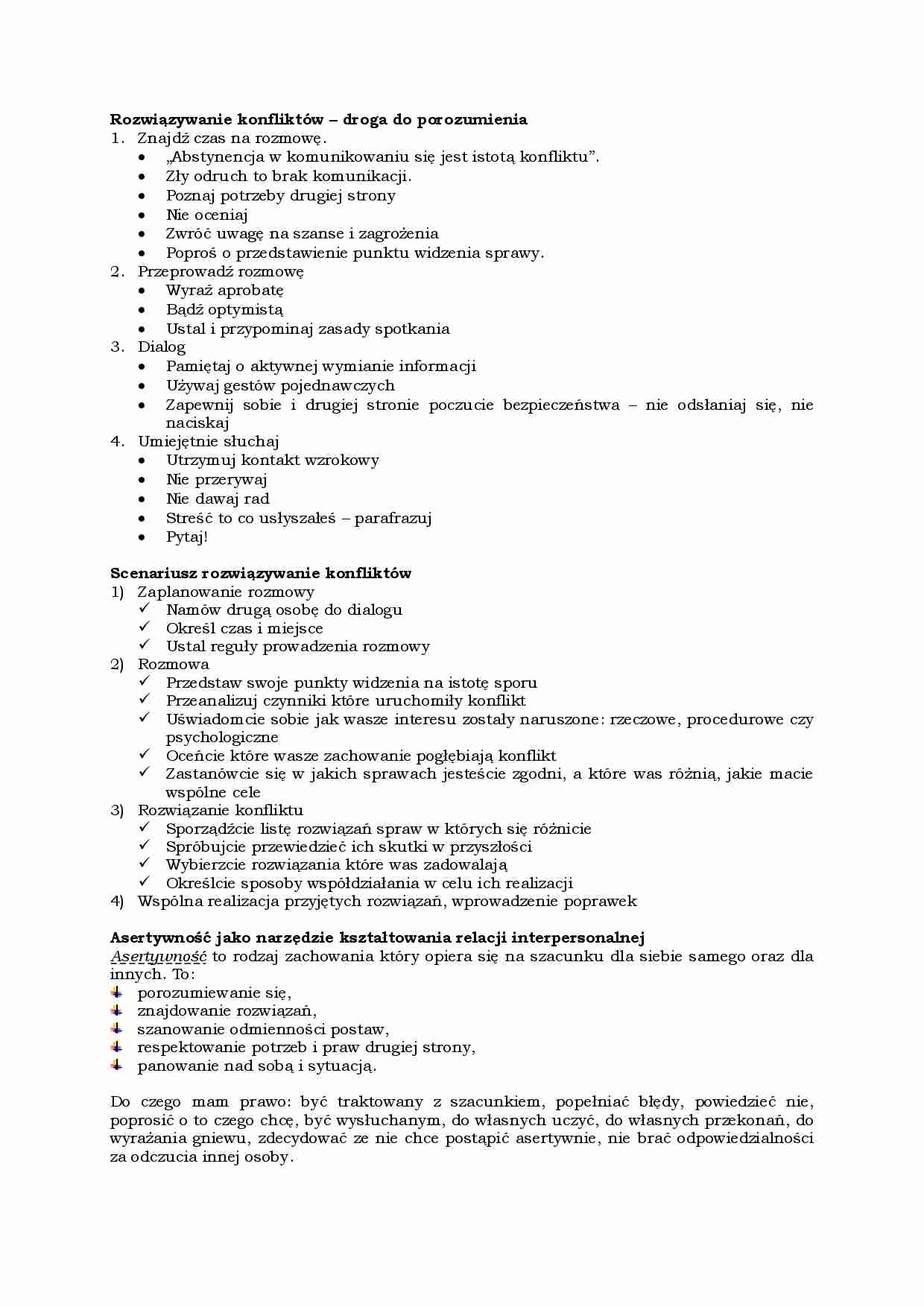 Rozwiązywanie konfliktów - strona 1