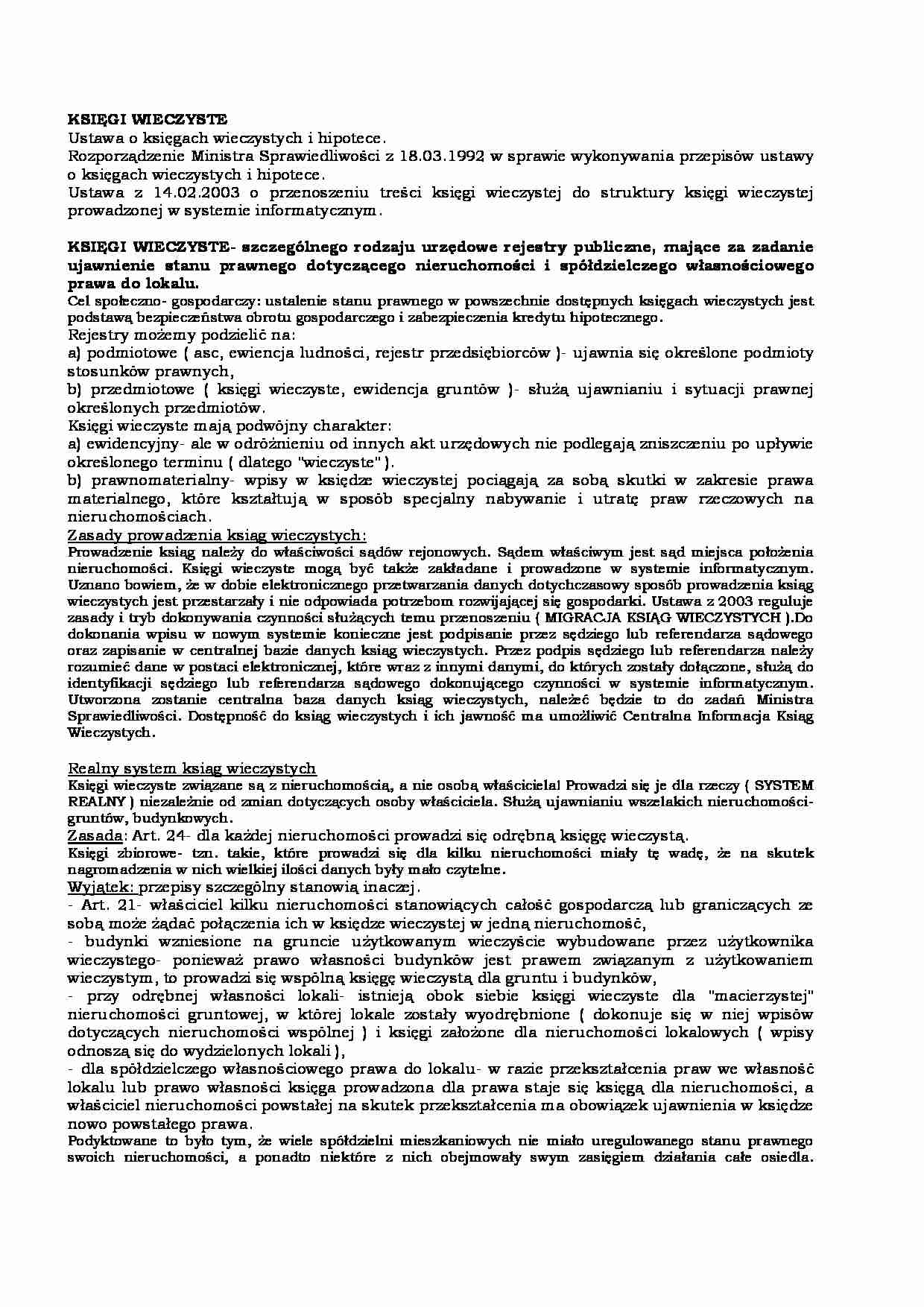 KSIĘGI WIECZYSTE - strona 1