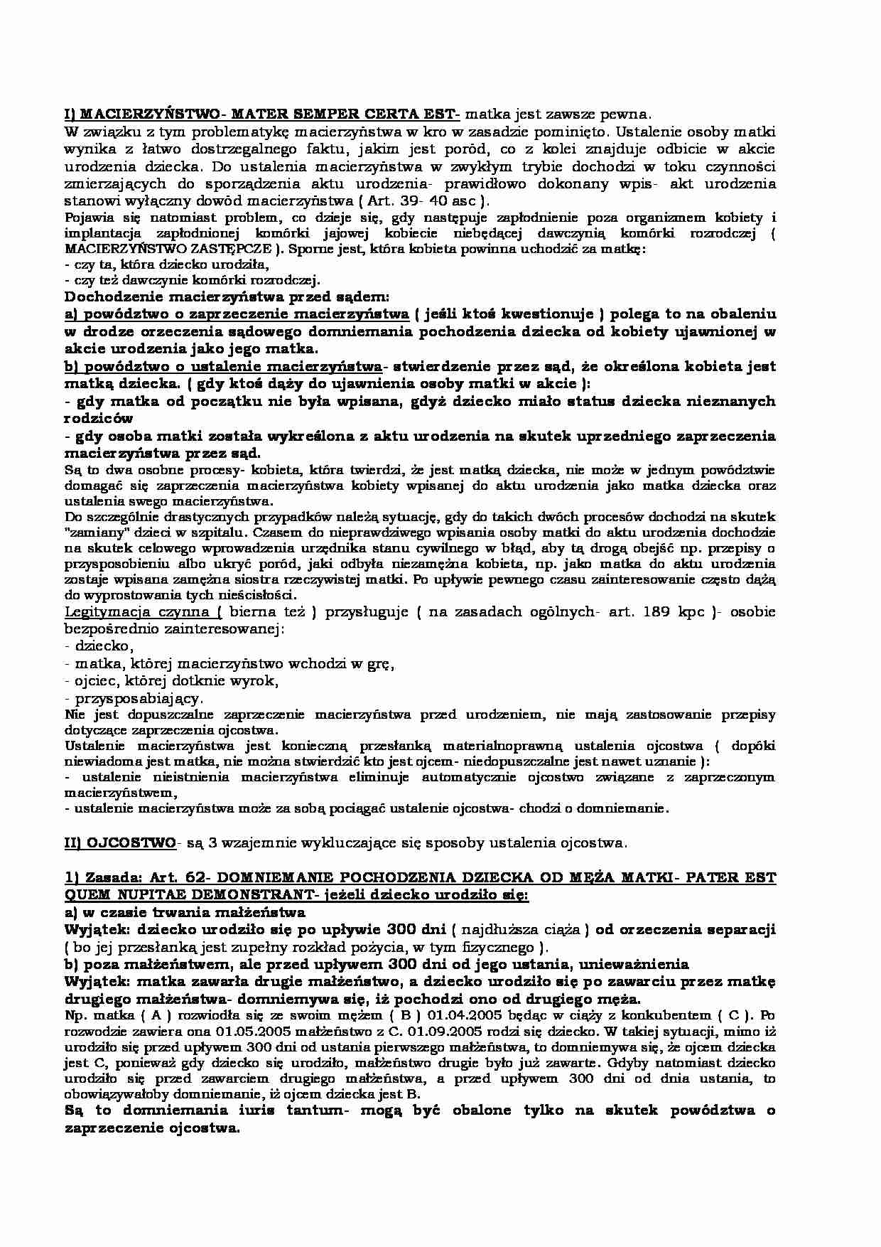 MACIERZYŃSTWO I OJCOSTWO - strona 1