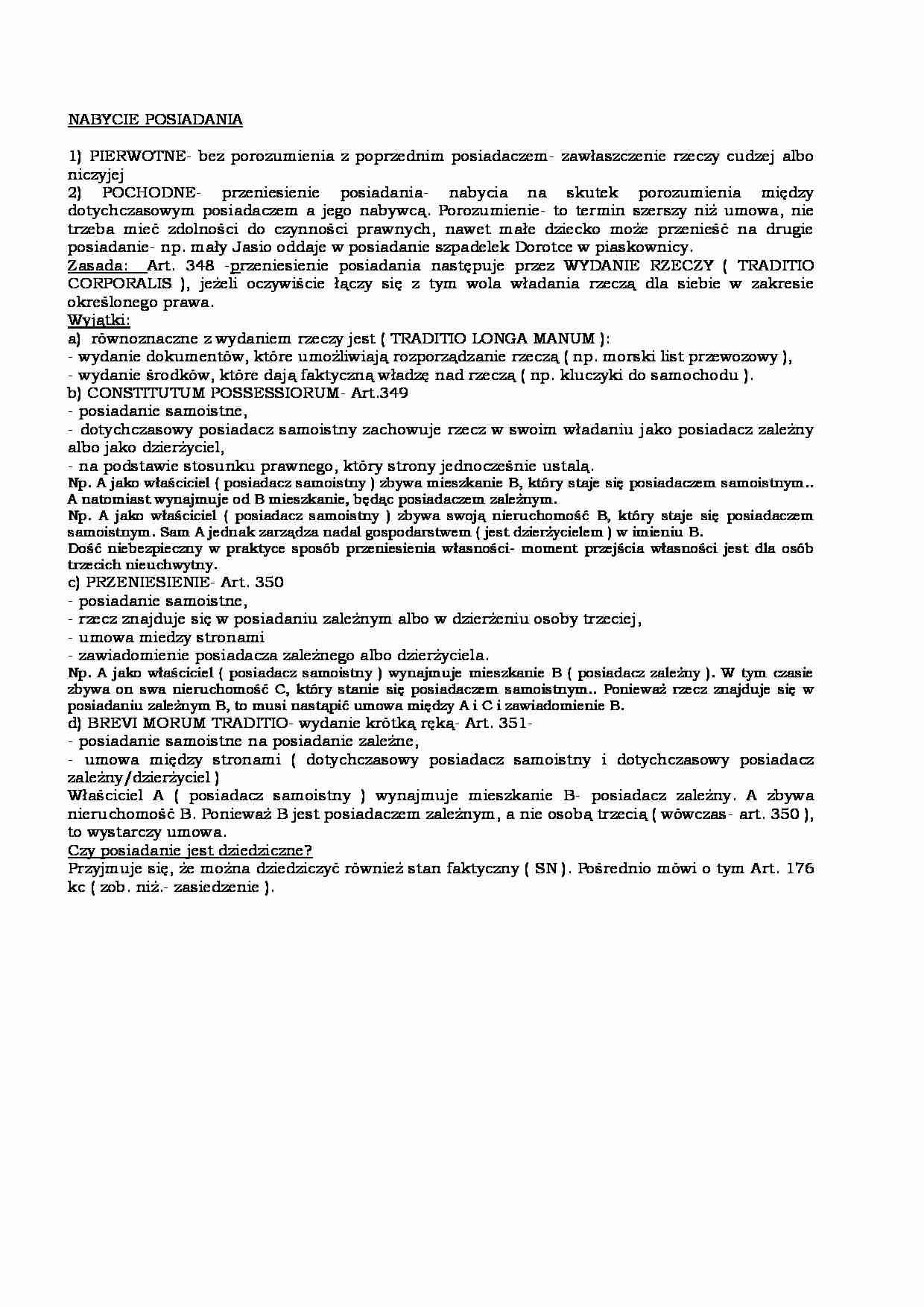 NABYCIE POSIADANIA - strona 1