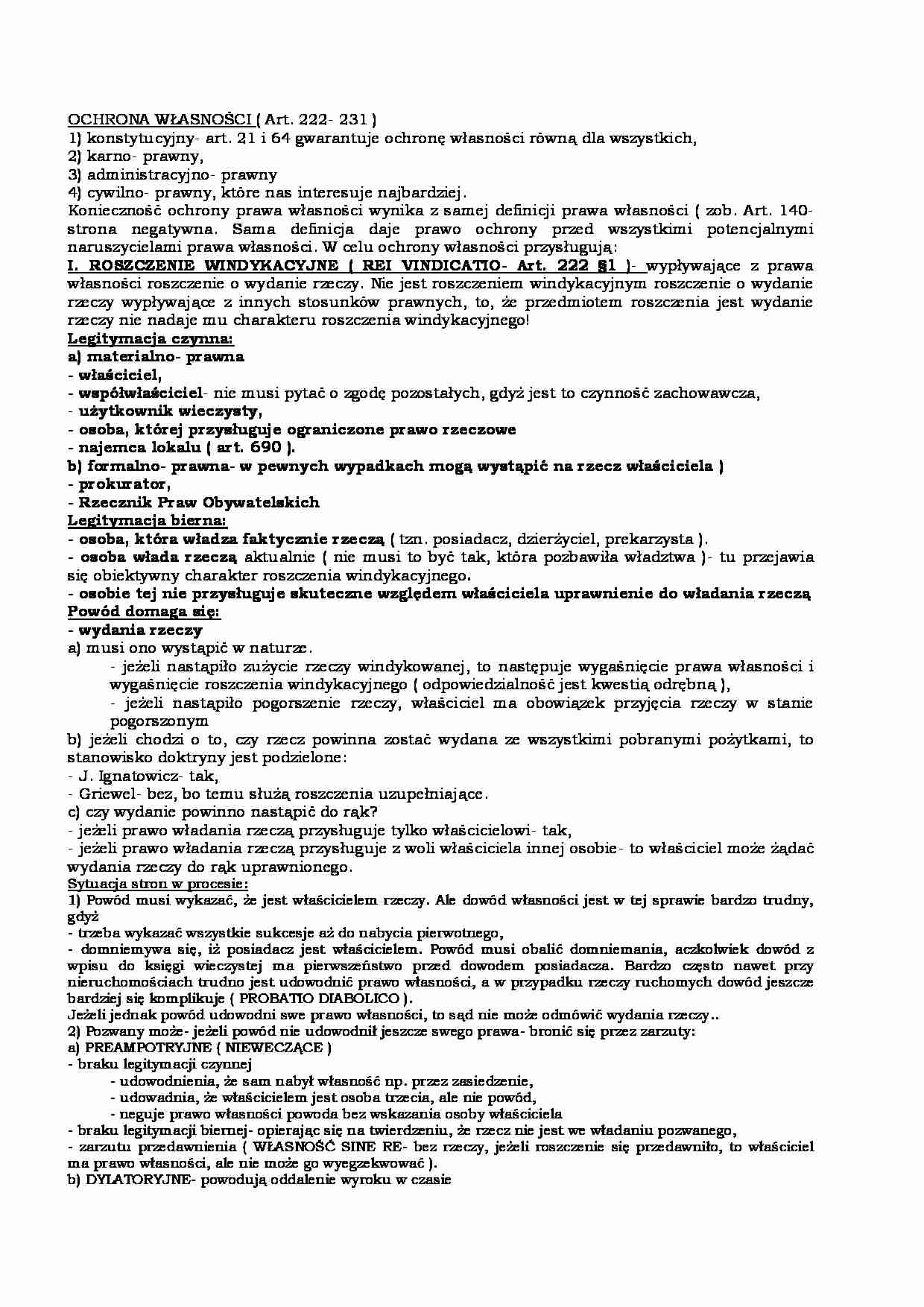 OCHRONA WŁASNOŚCI - strona 1