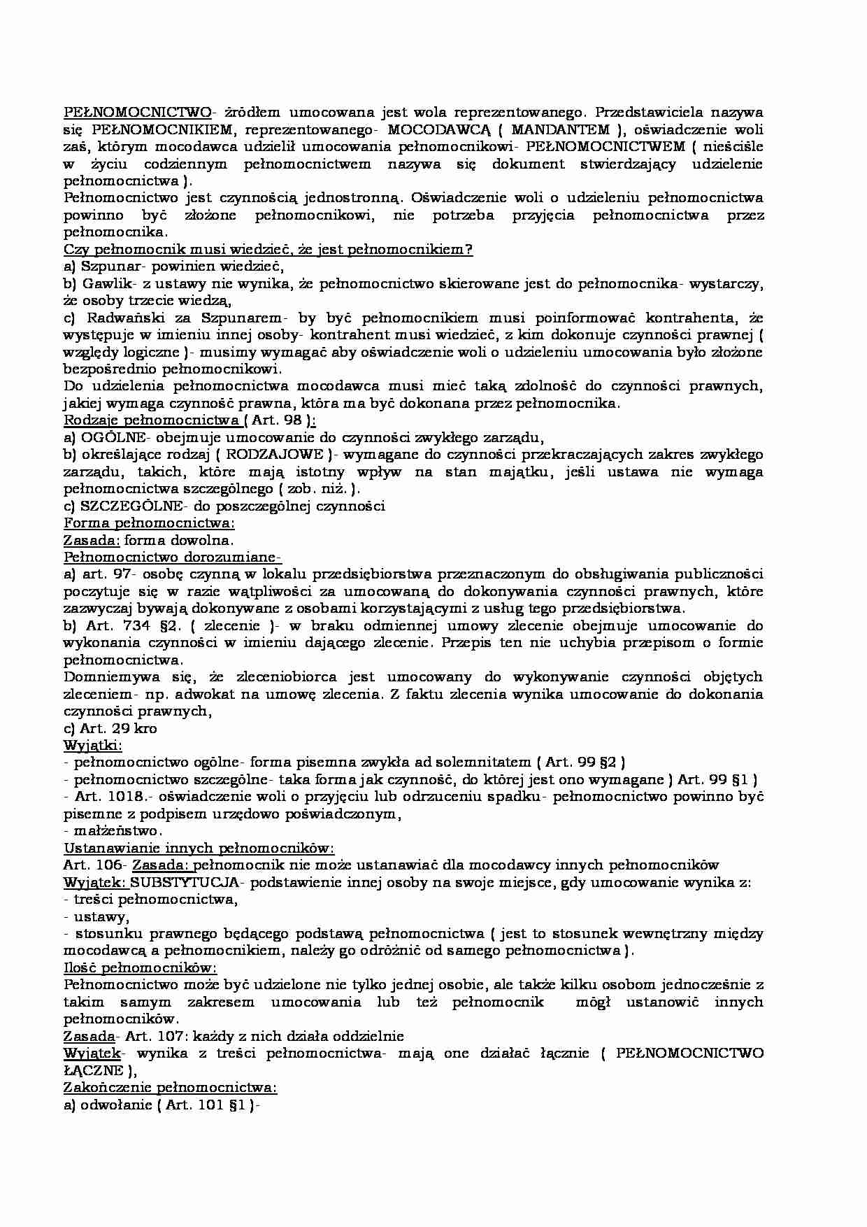PEŁNOMOCNICTWO - Mocodawca - strona 1