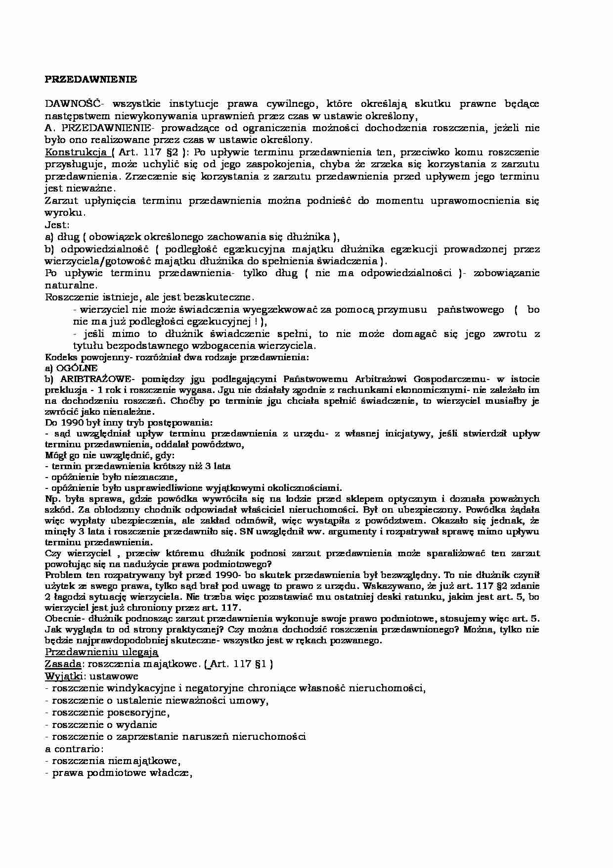 PRZEDAWNIENIE - strona 1