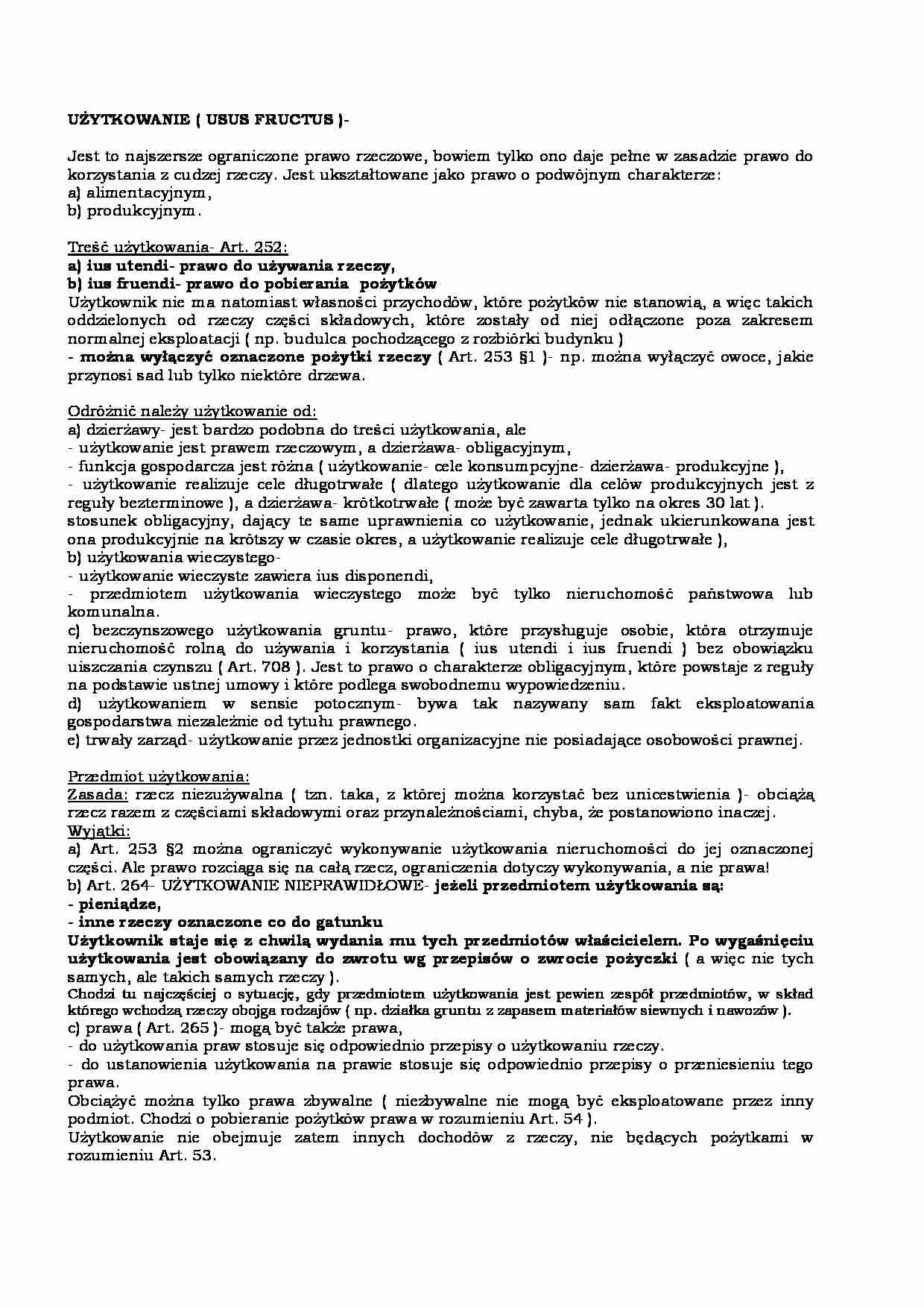 UŻYTKOWANIE - strona 1