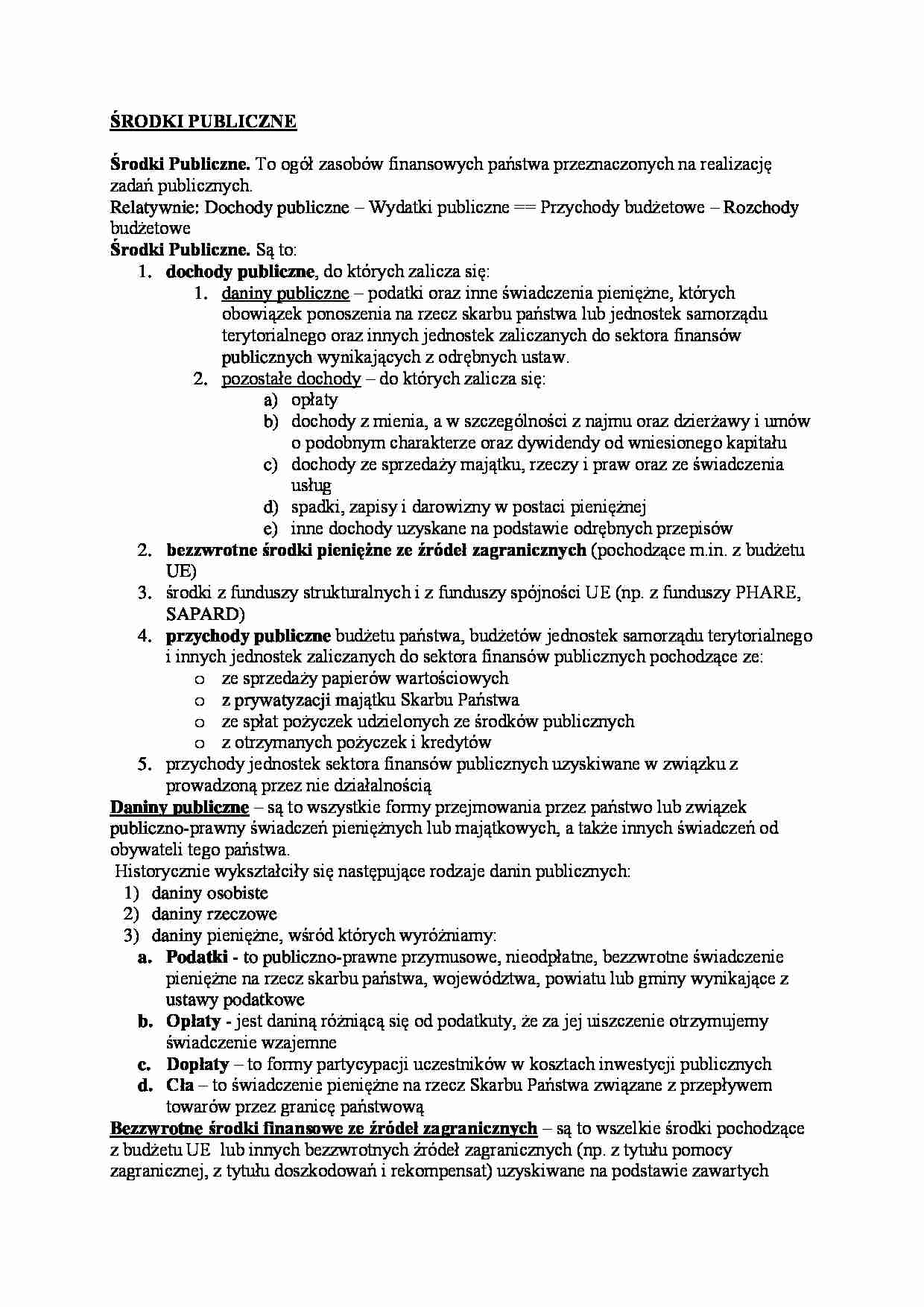 ŚRODKI PUBLICZNE - strona 1