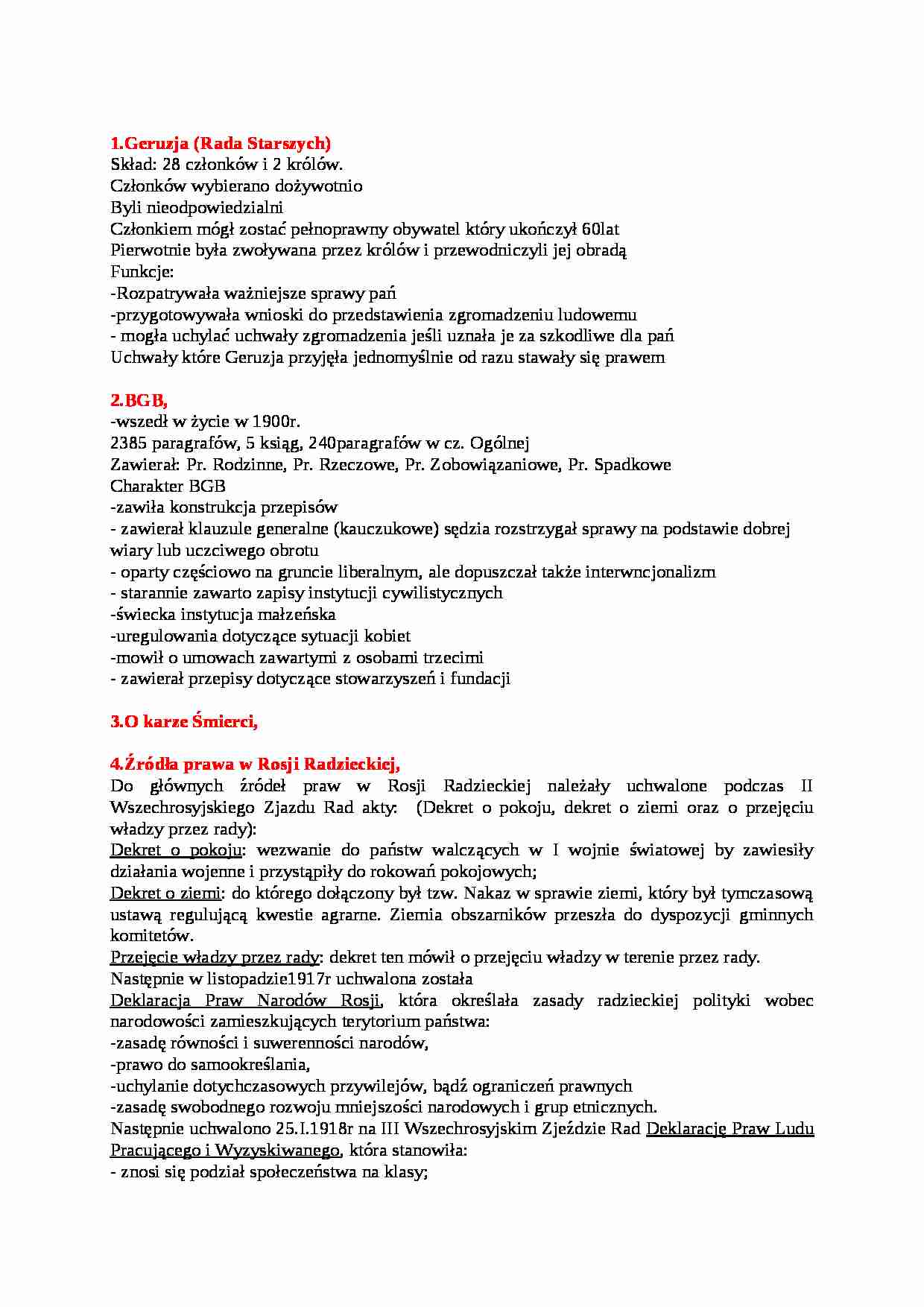 Opracowanie pytań. - strona 1