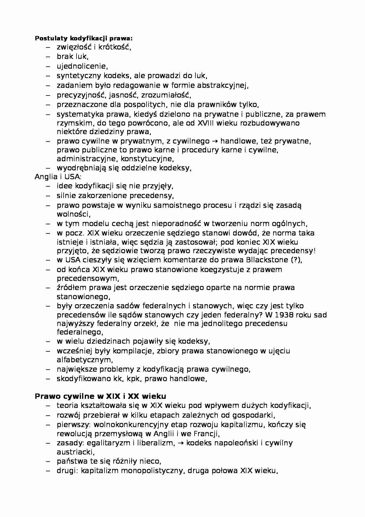 Kodyfikacja prawa - wykład - strona 1