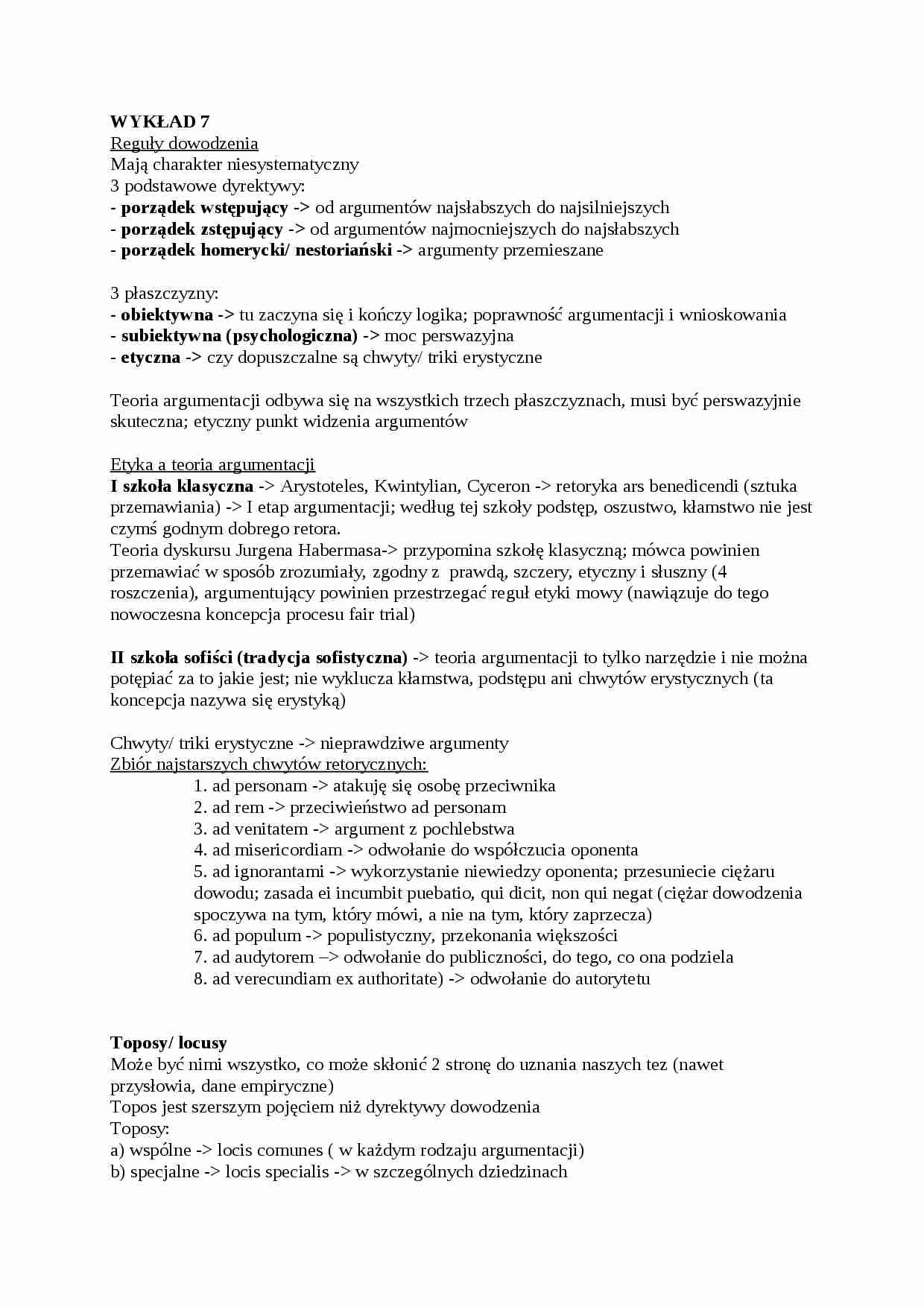 Reguły dowodzenia - wykład - strona 1