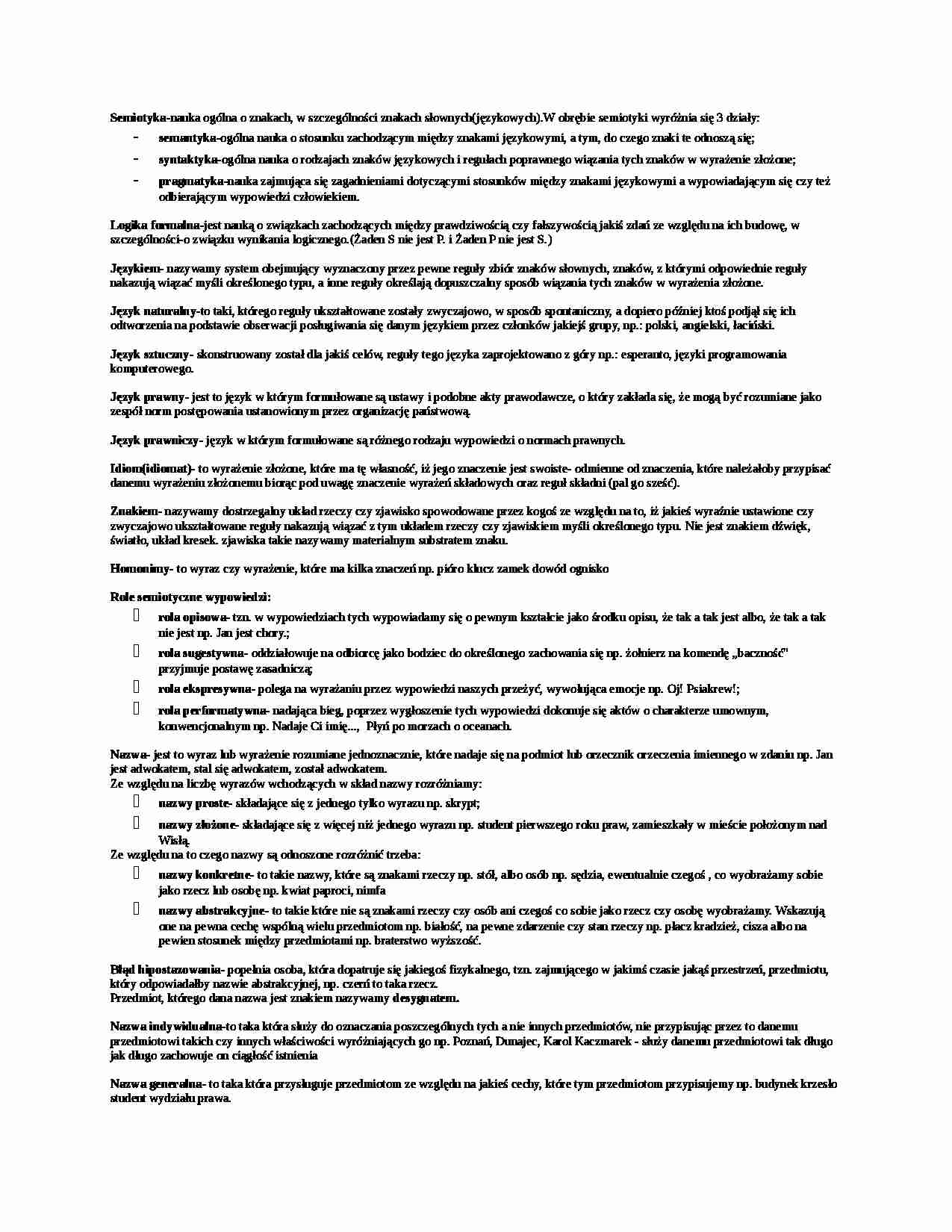 Zbiór pojęć prawniczych - strona 1