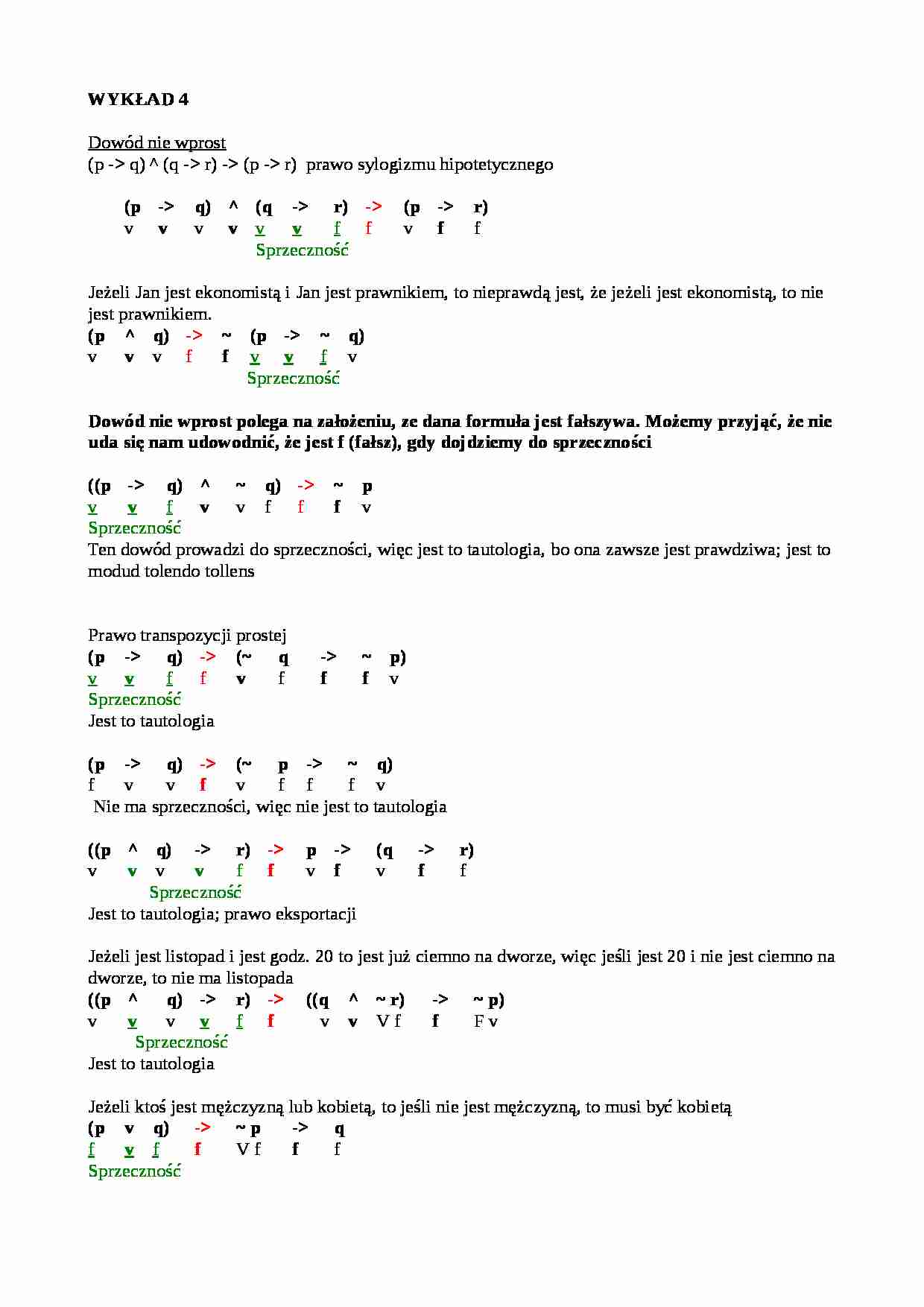 Dowów nie wprost - wykład - strona 1