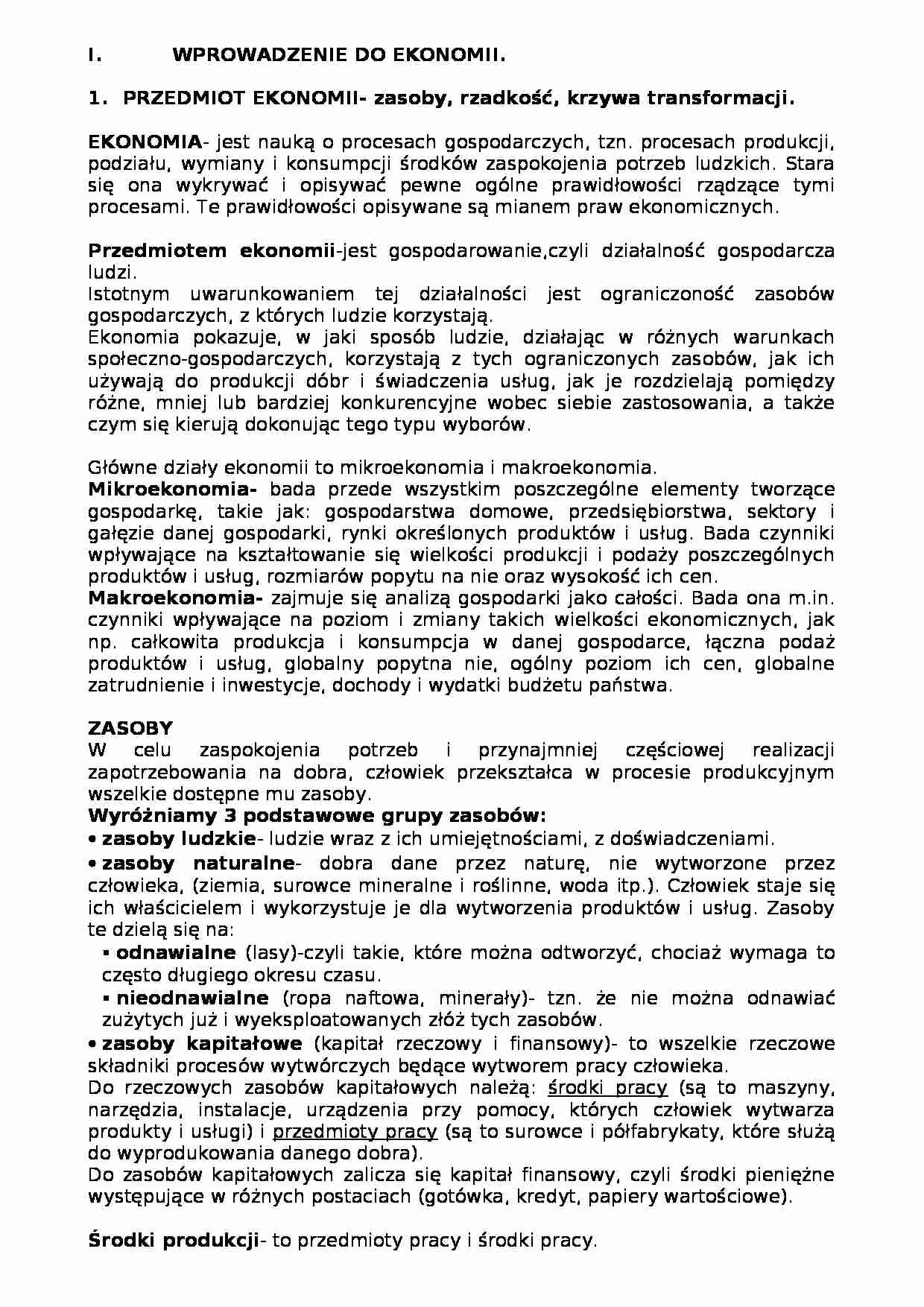 Wprowadzenie do ekonomii - strona 1