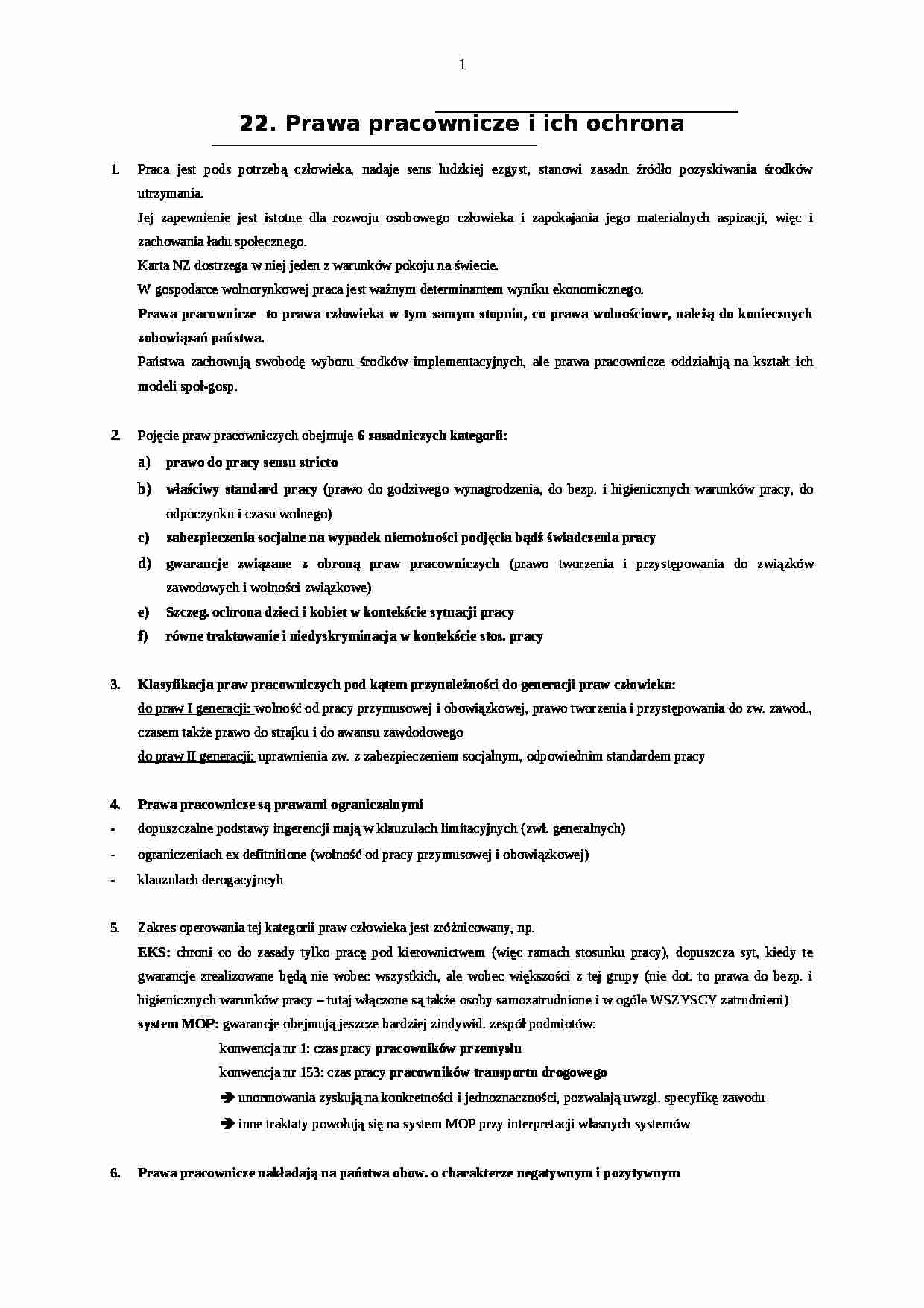 Prawa pracownicze i ich ochrona - strona 1