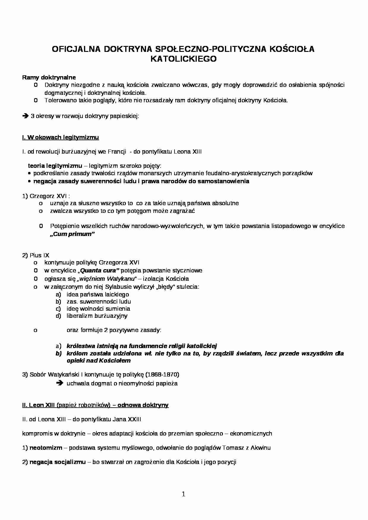 Doktryna Kościoła - strona 1