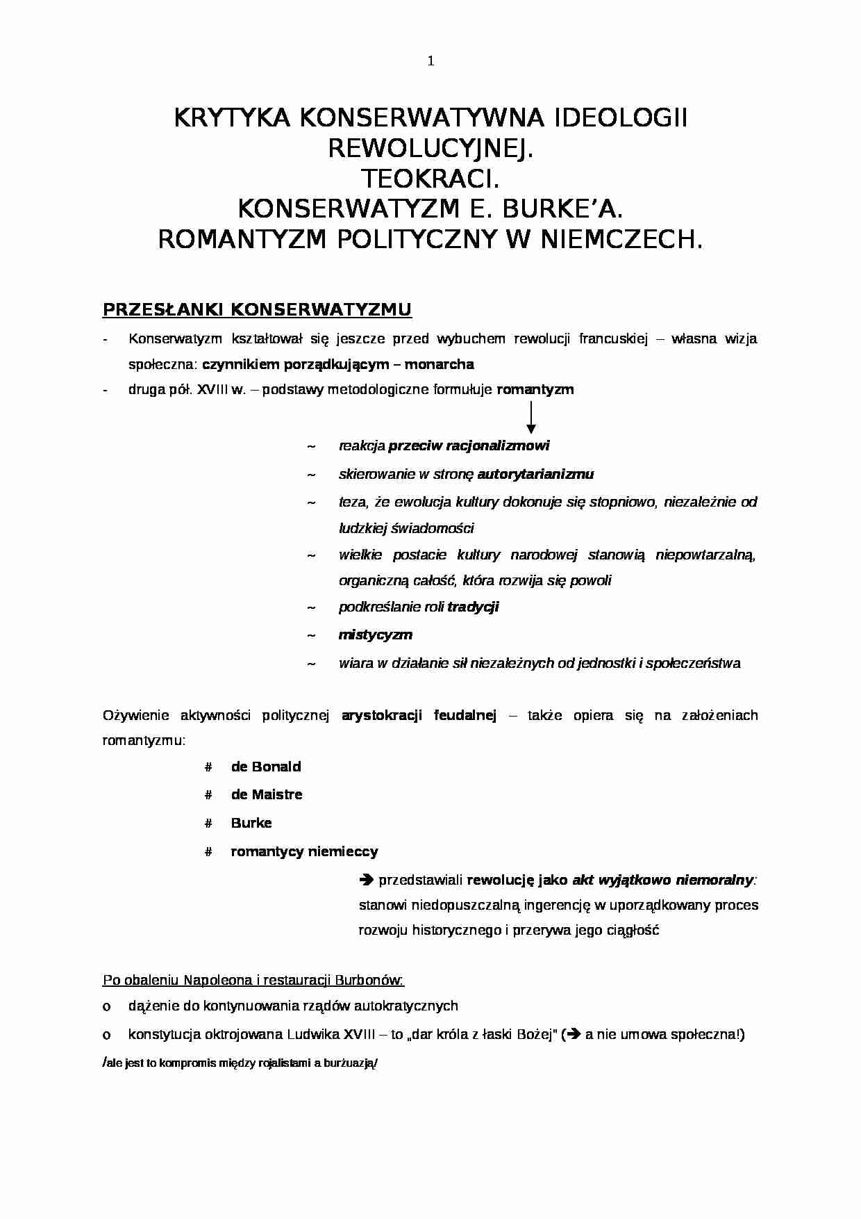 Krytyka konserwatywna ideologii rewolucyjnej. - strona 1
