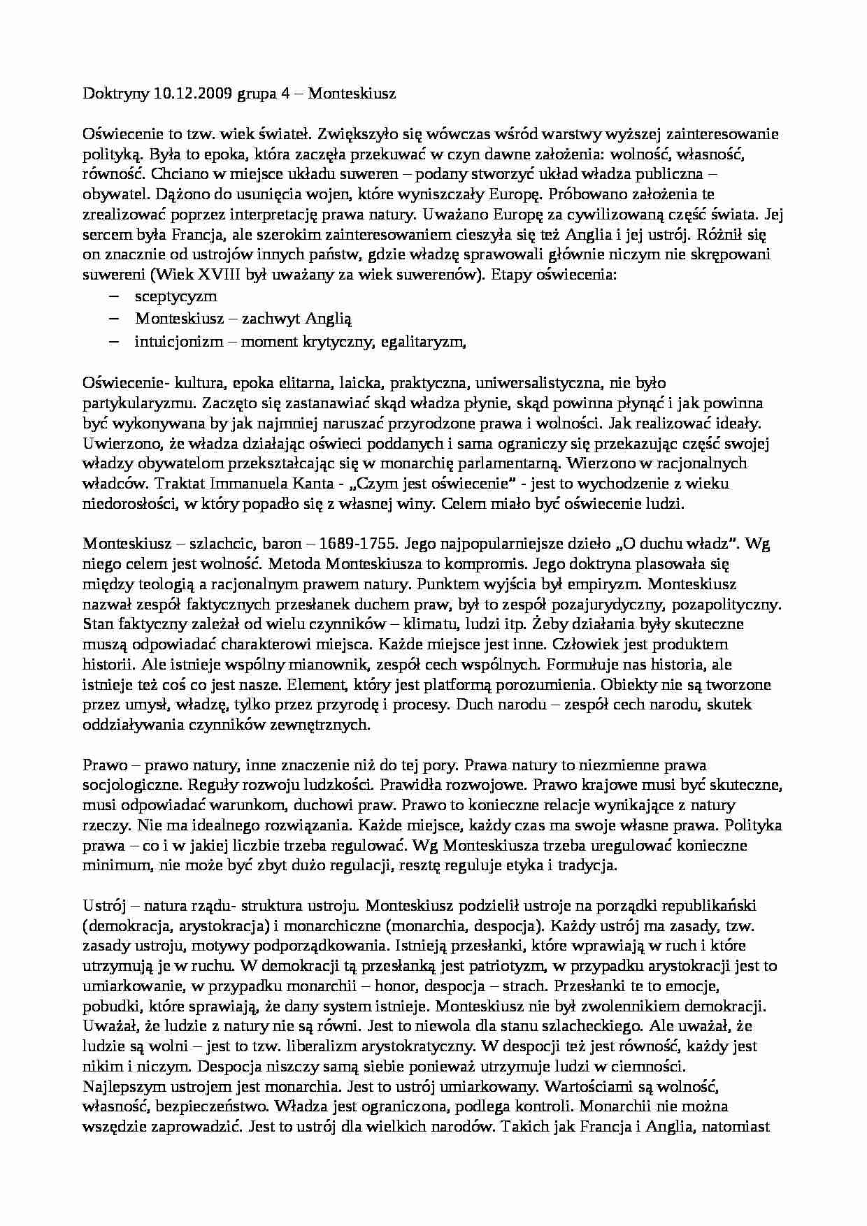 Monteskiusz - informacje - strona 1