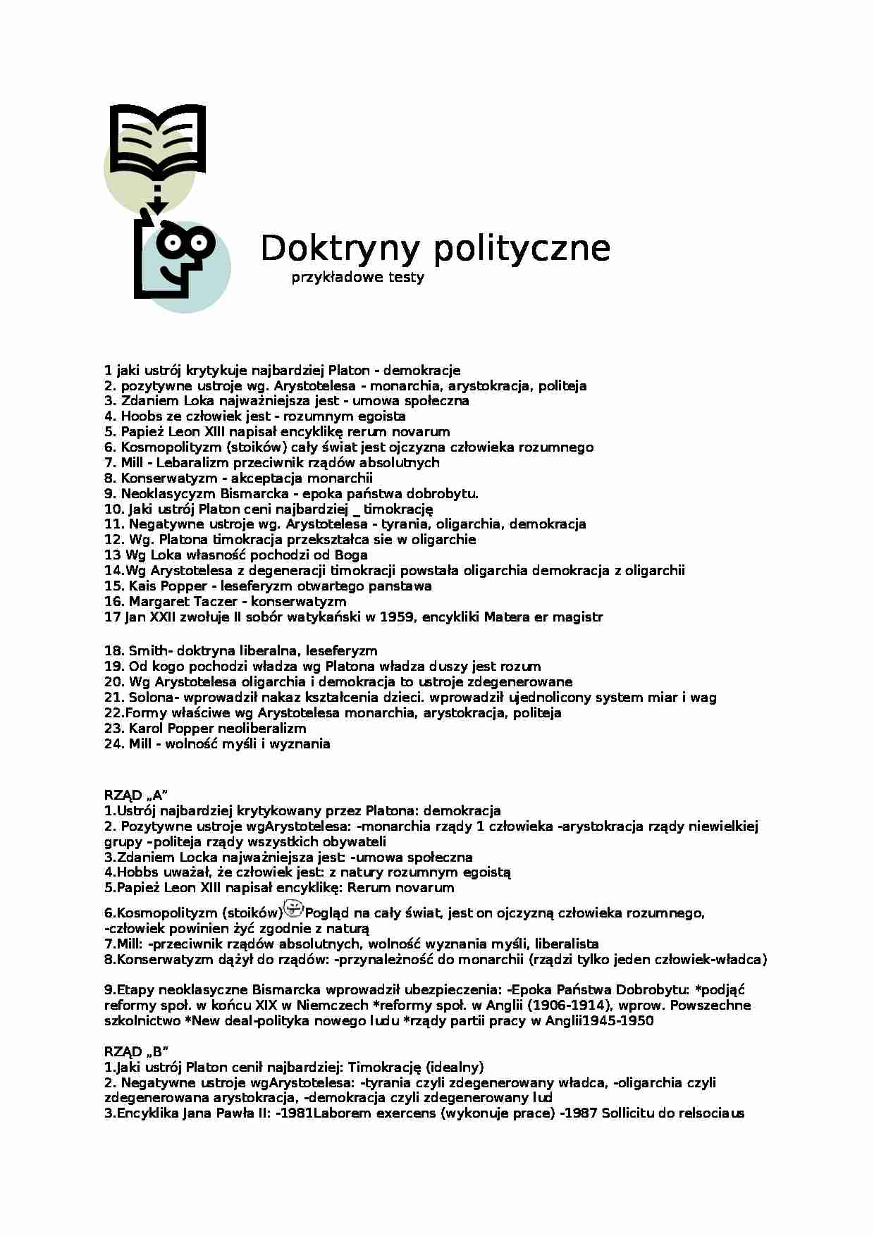 Przykładowe testy - strona 1