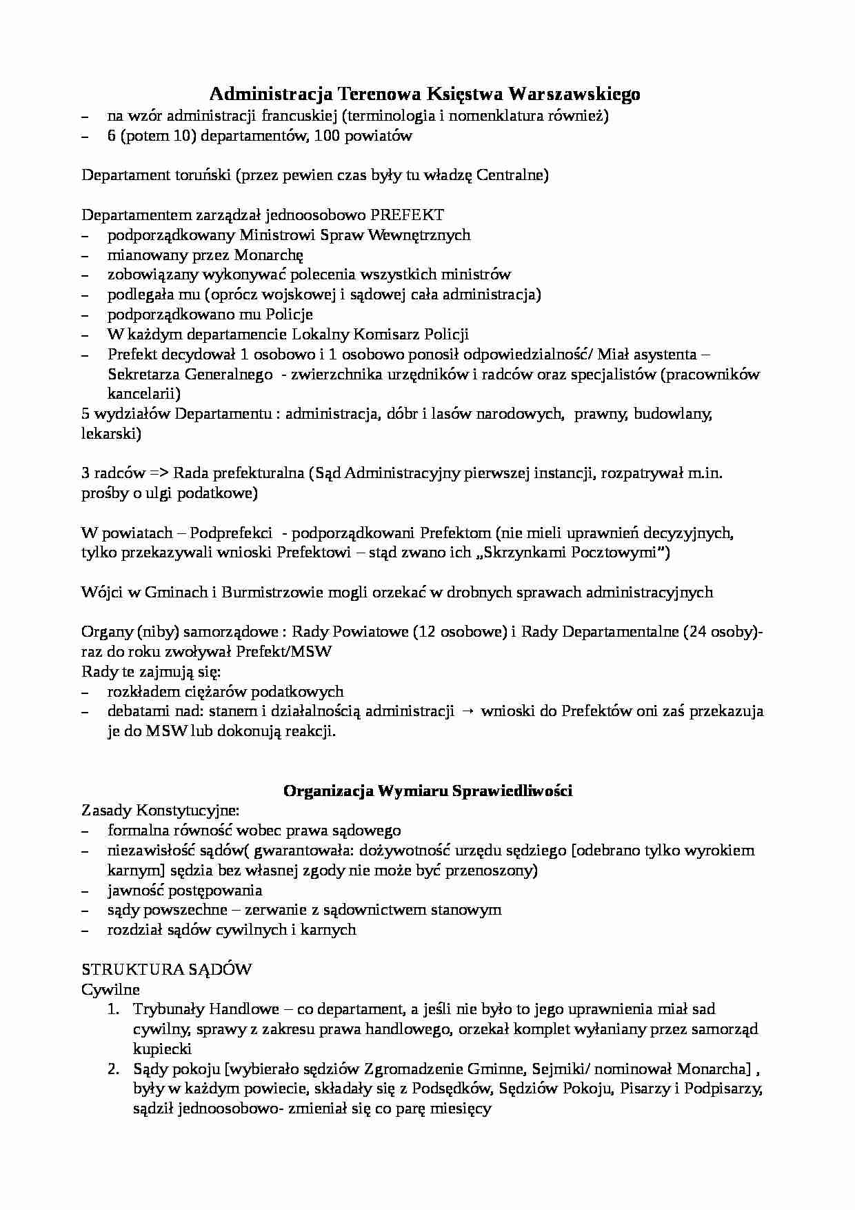 Administracja terenowa Księstwa Warszawskiego - strona 1