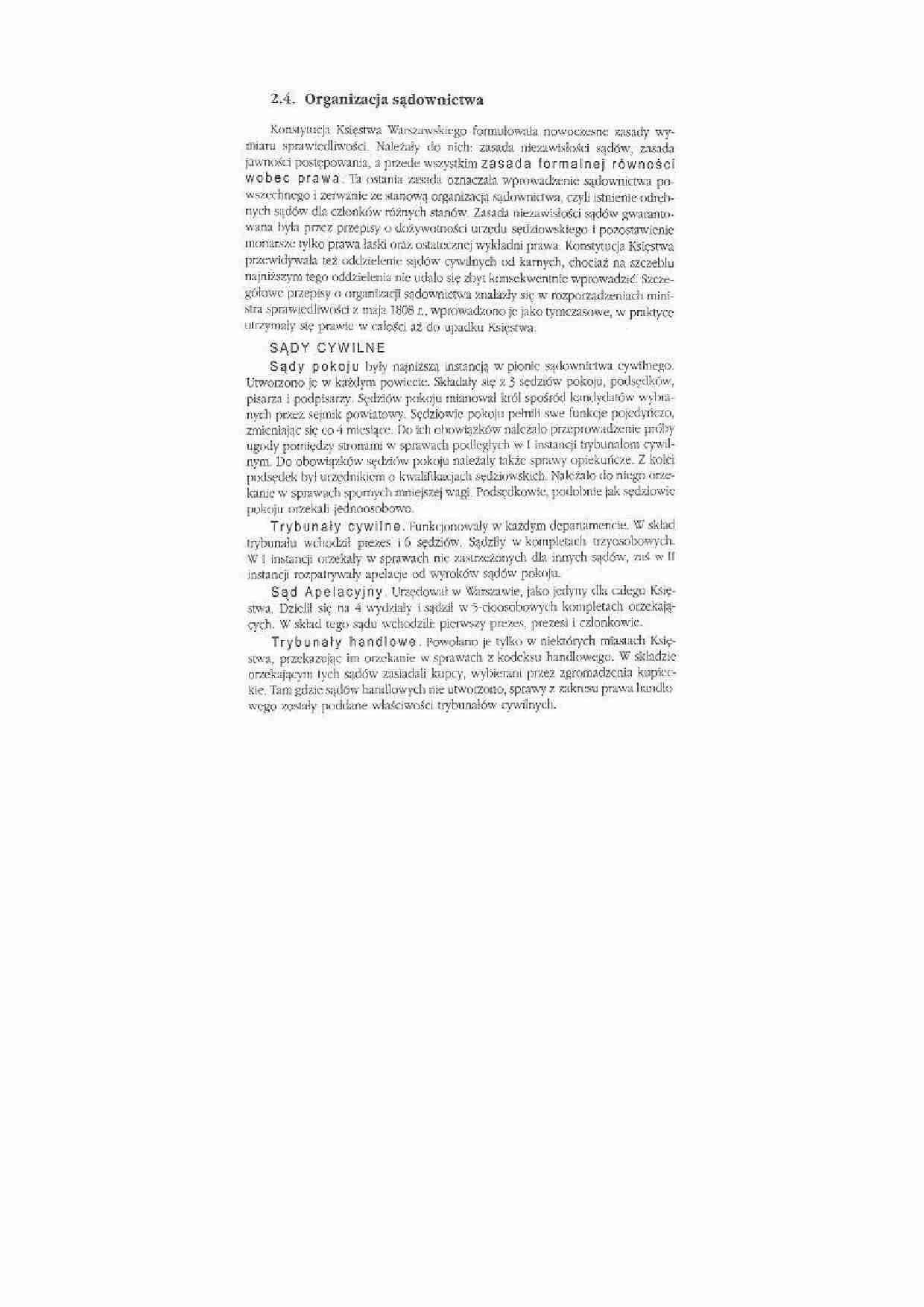 Polska pod zaborami - organizacja sądowa - strona 1