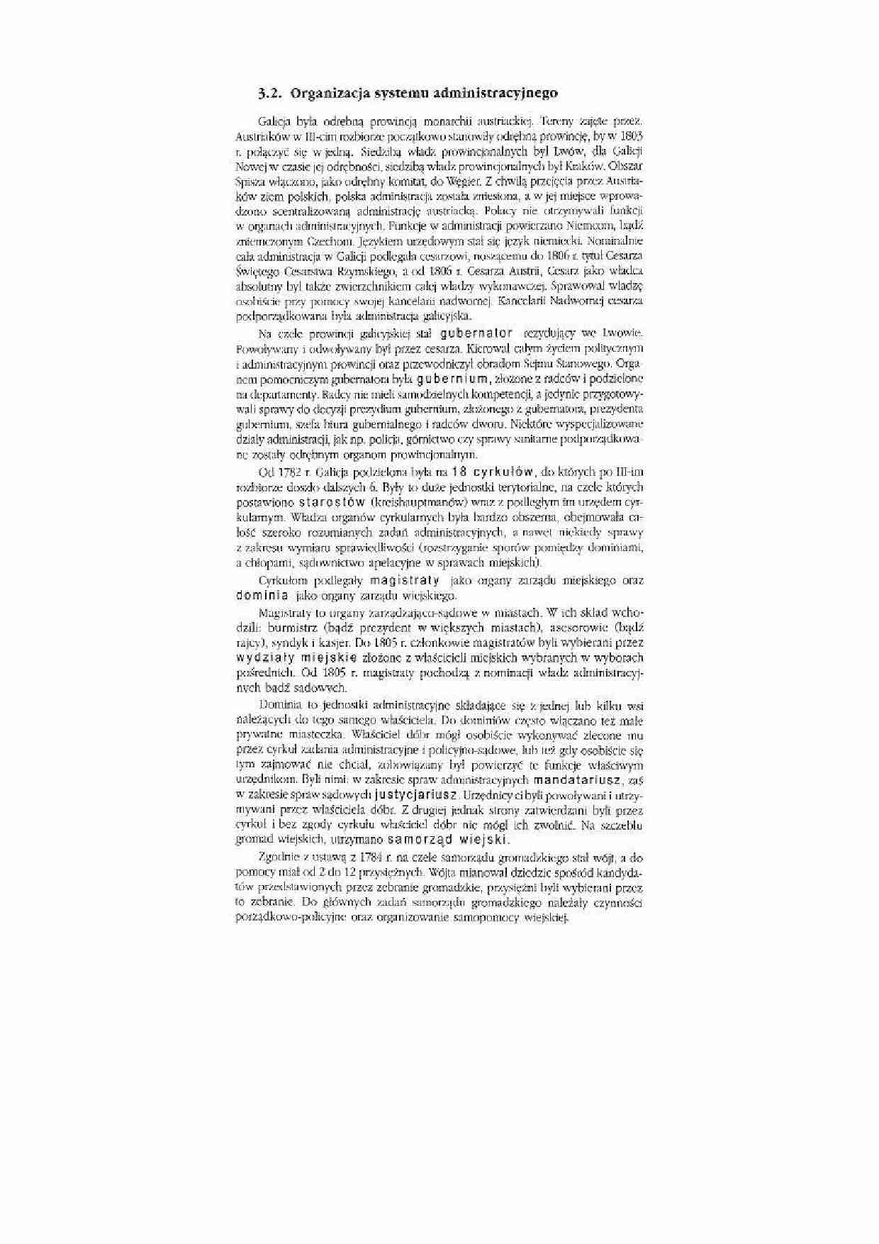 Polska pod zaborami - system administracyjny - strona 1