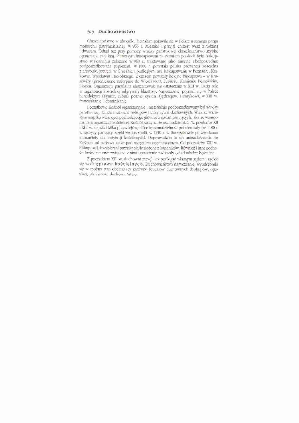 Polska przedrozbiorowa - duchowieństwo - strona 1