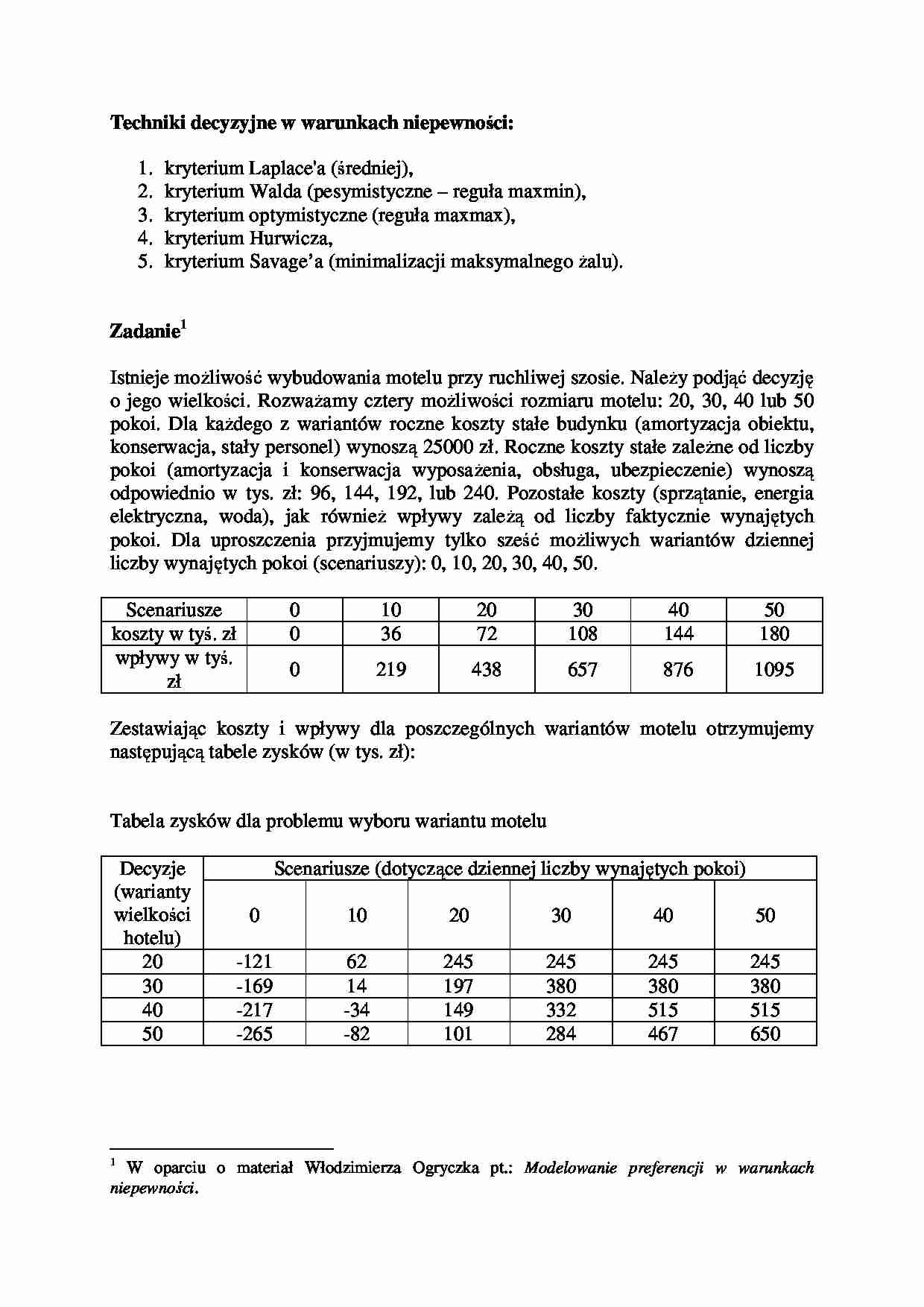 Ćwiczenia z zarządzania - strona 1