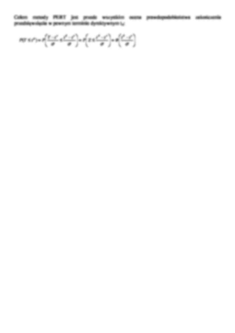 Metody sieciowe PERT - strona 2