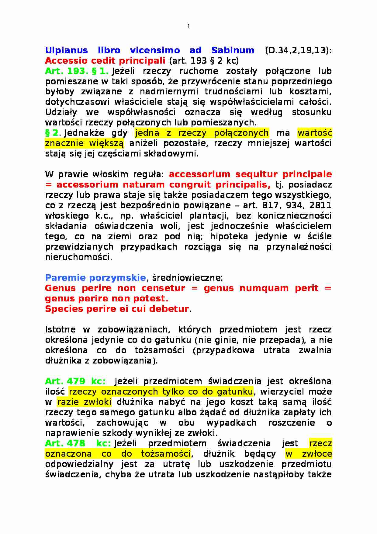 Sentencje prawa rzeczowego - strona 1