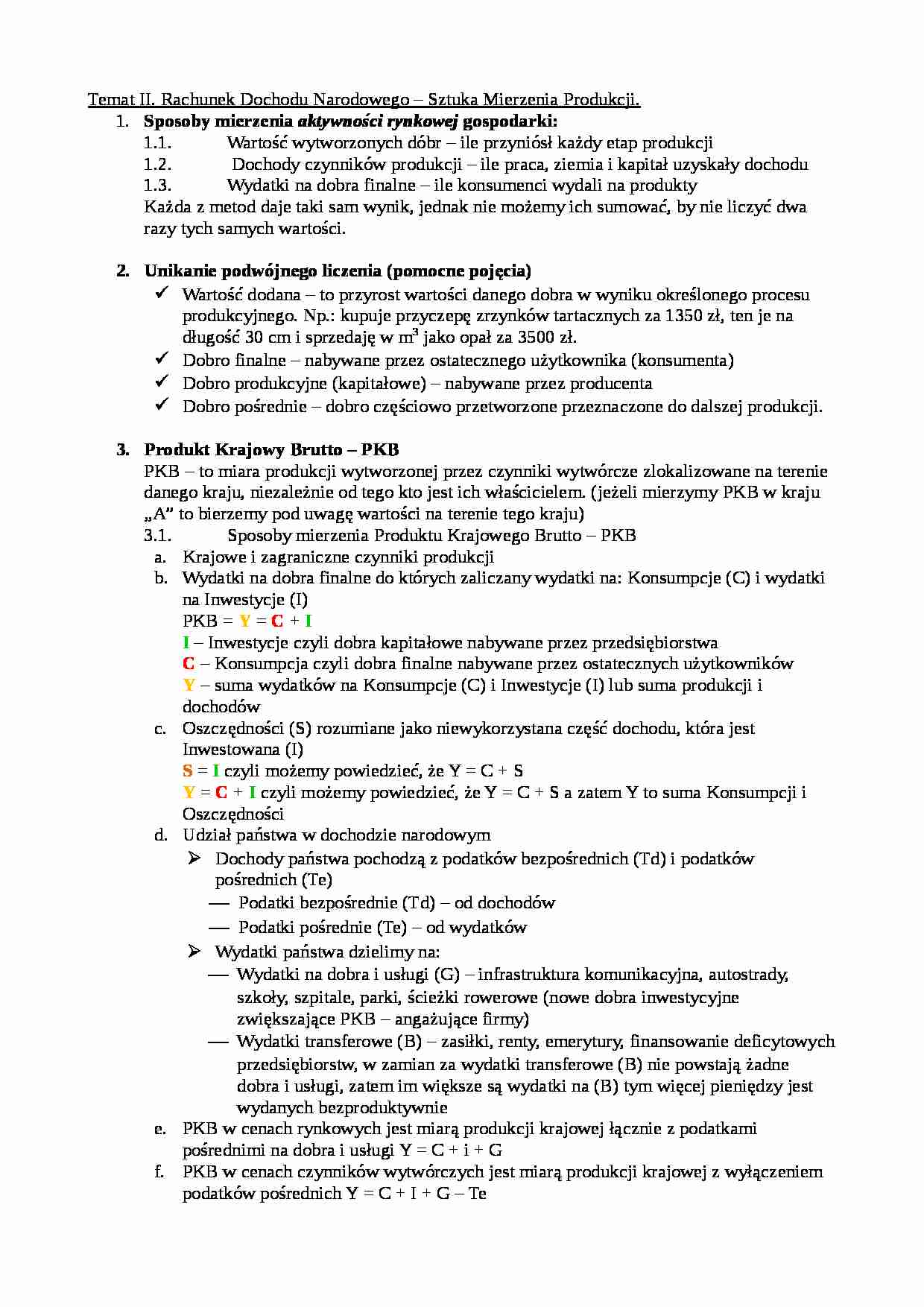 Rachunek dochodu narodowego - PKB per capita - strona 1