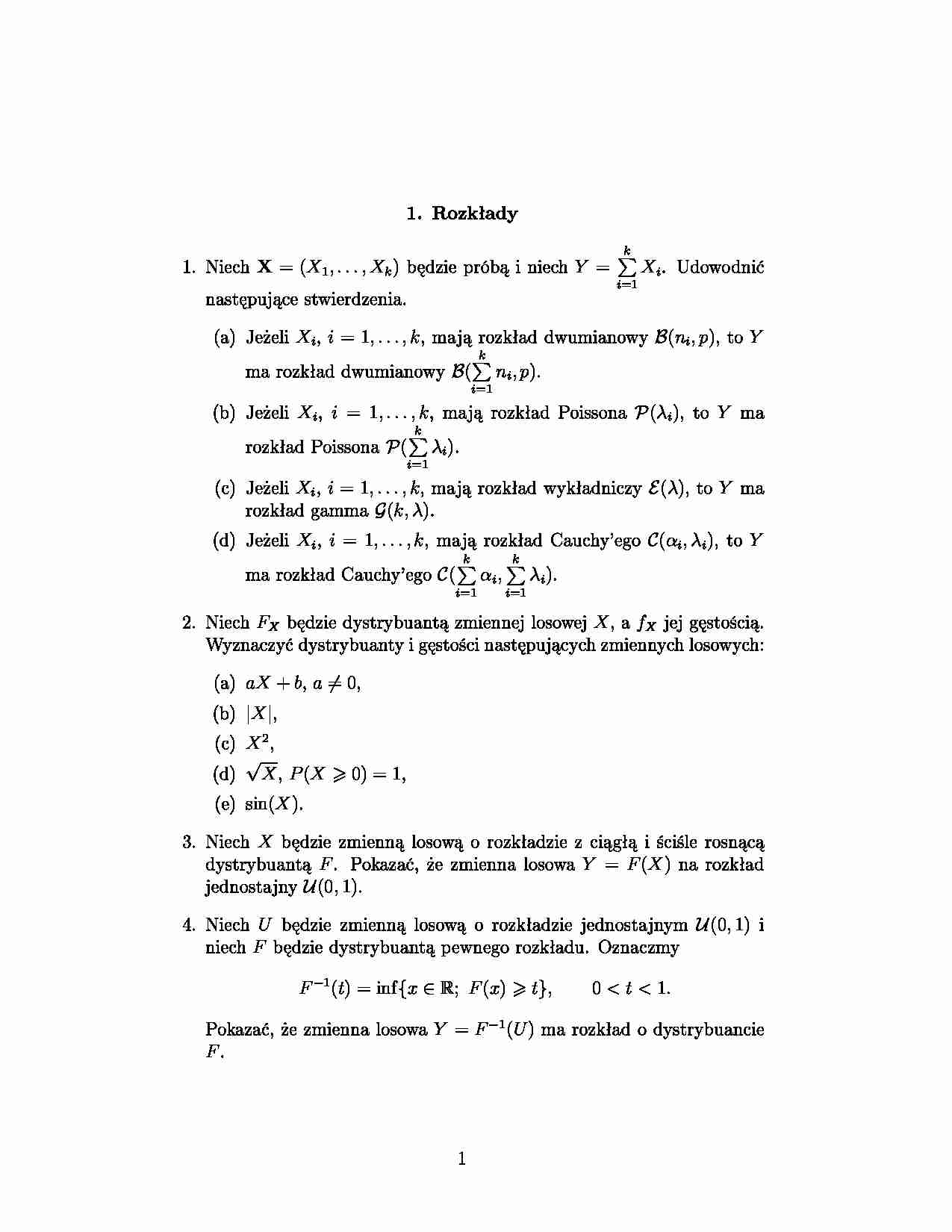 Rozkłady - strona 1