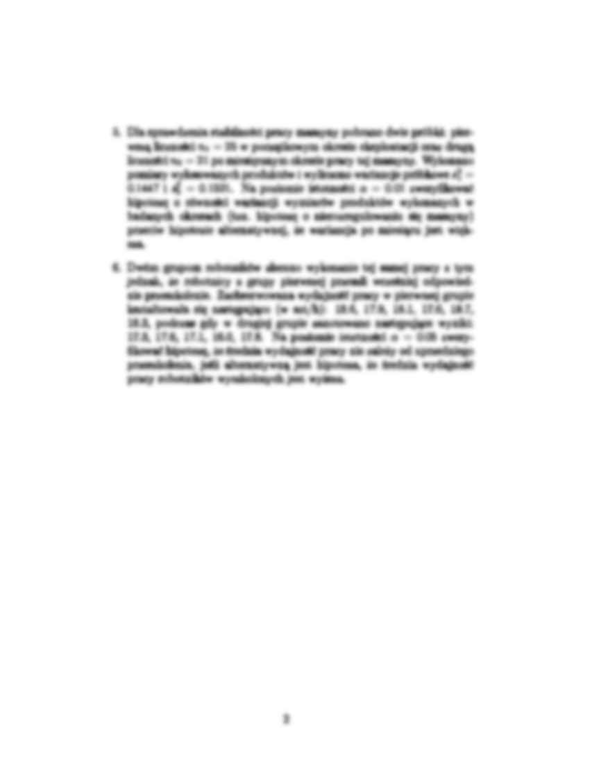 Parametryczne testy istotności - model normalny - strona 2