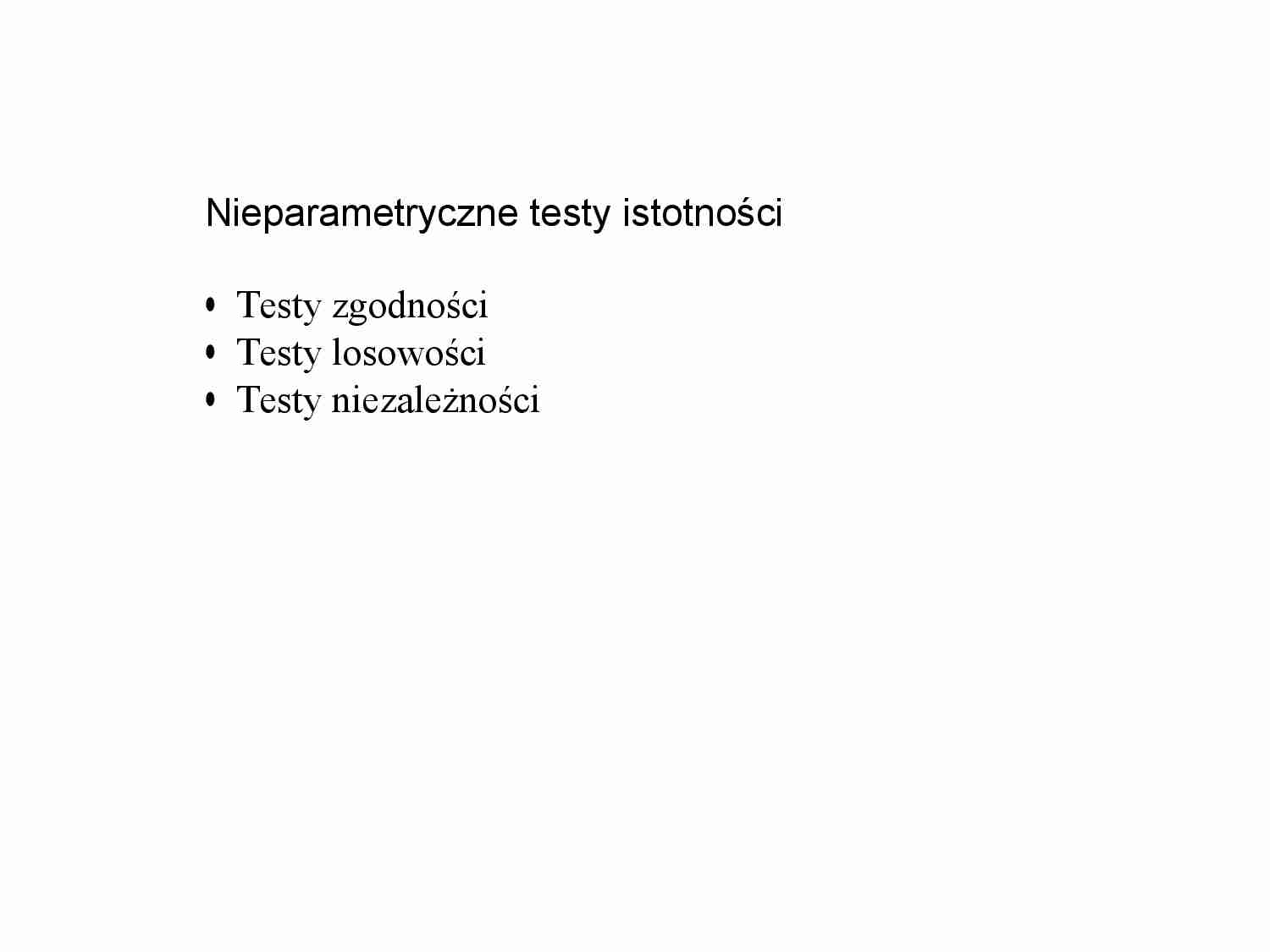 Nieparametryczne testy istotności - strona 1