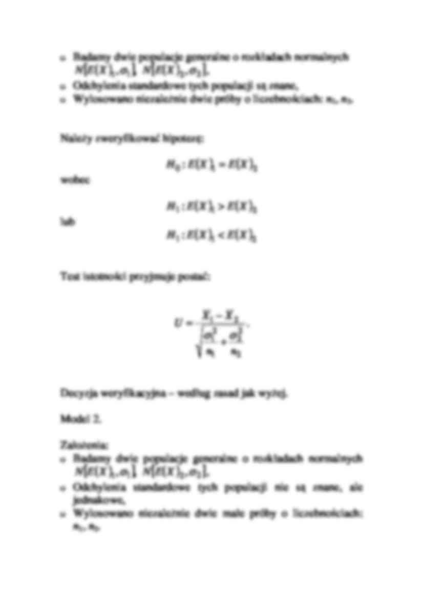 Testy dla wartości średniej populacji     - strona 3