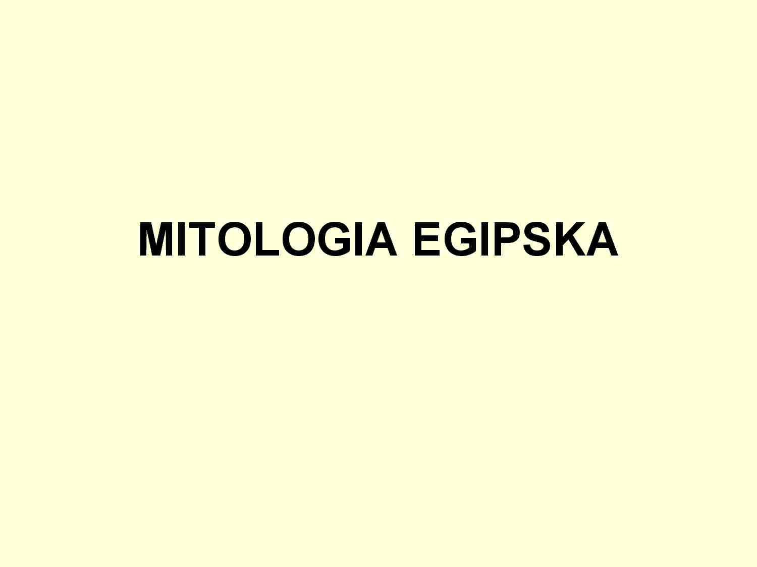 Bogowie egipscy - strona 1