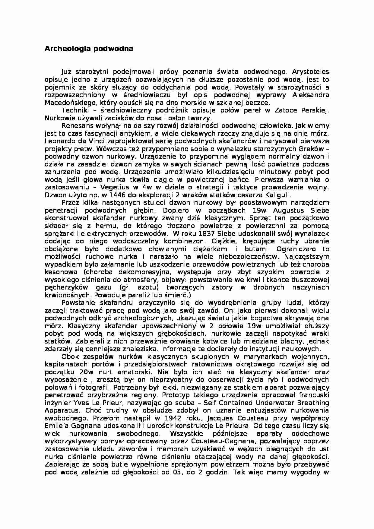 Archeologia podwodna - strona 1