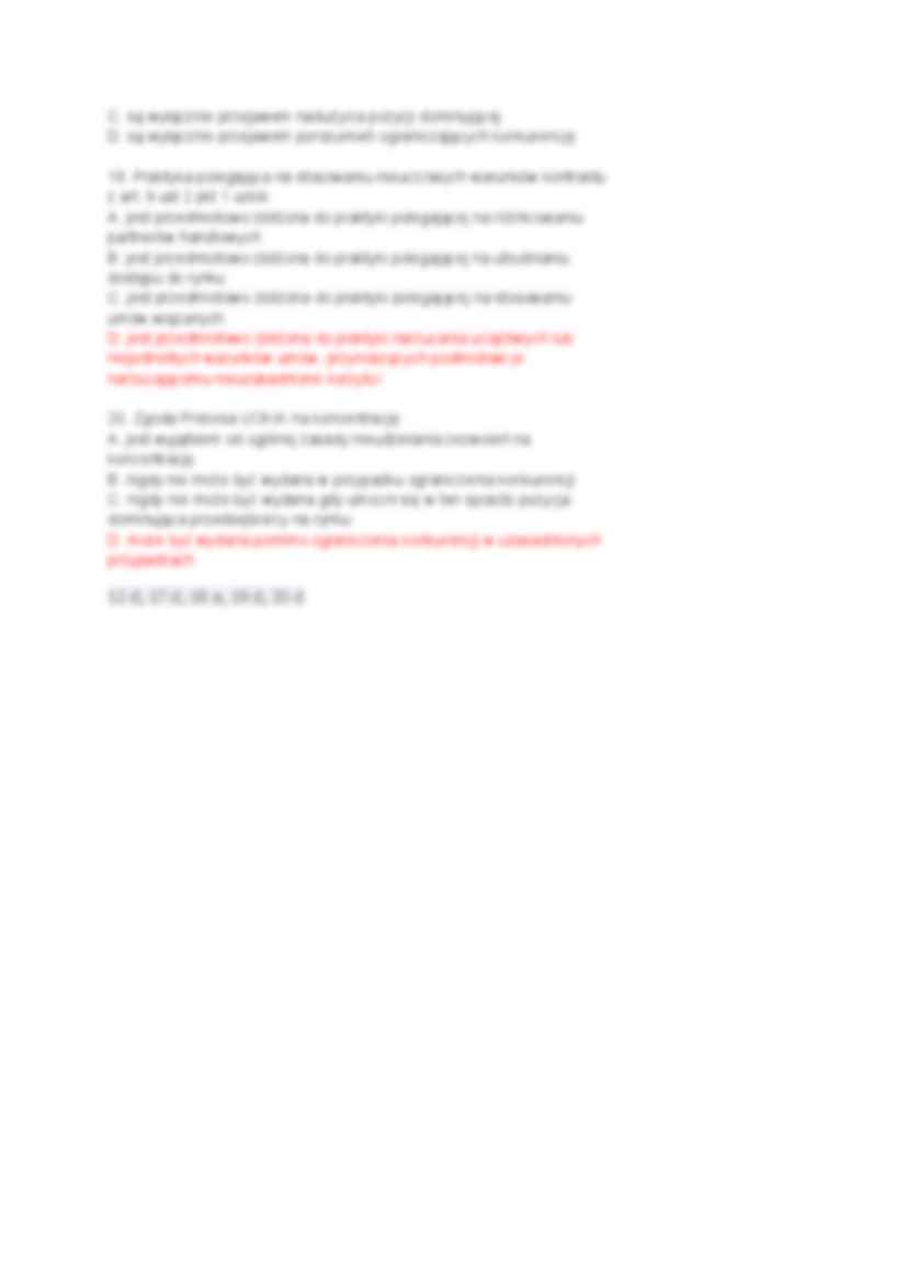 Publiczne prawo konkurencji - test 3 - strona 3