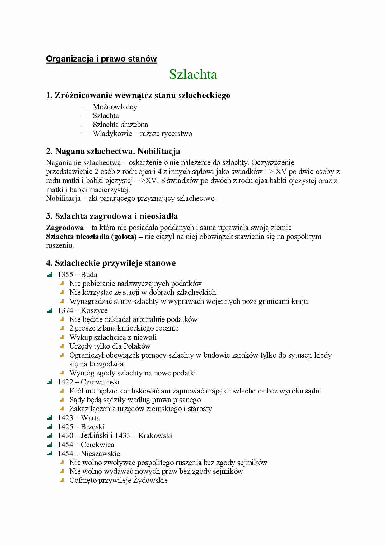 Monarchia stanowa - Organizacja i prawo stanów - strona 1